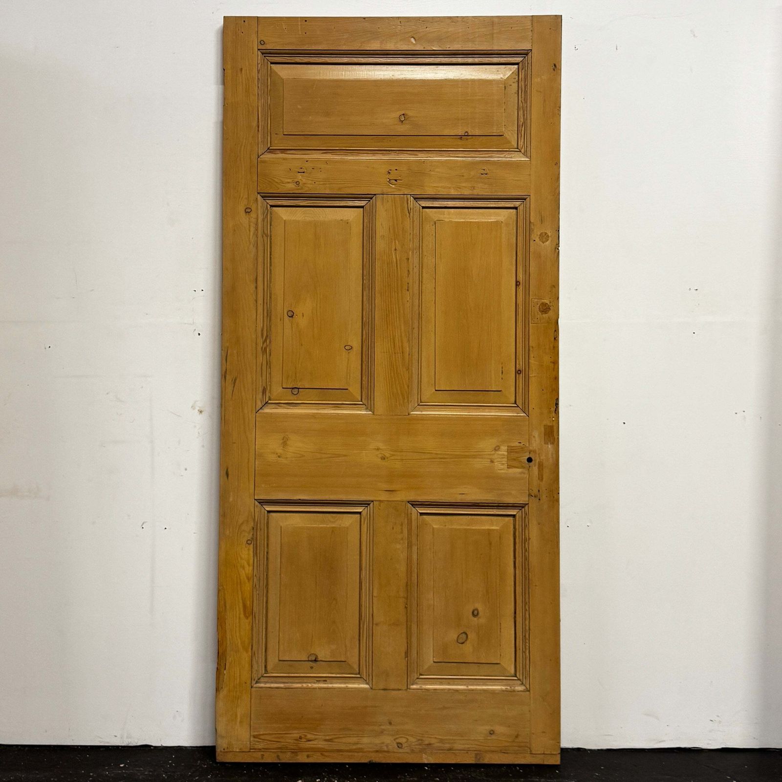 Antique Victorian 5 Panel Door   208.5cm X 96cm photo vintage