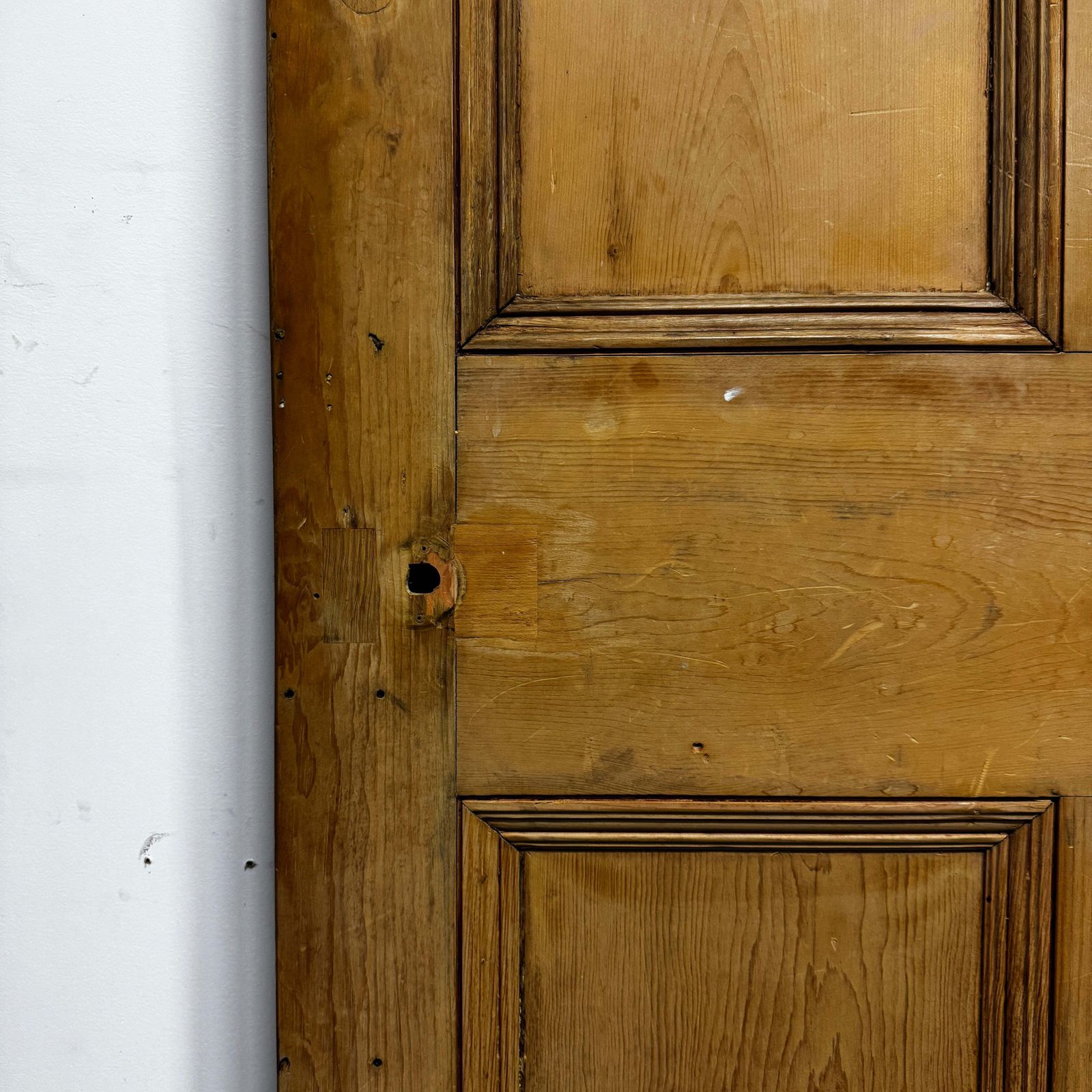 Antique Victorian 5 Panel Door   218cm X 94.5cm photo vintage