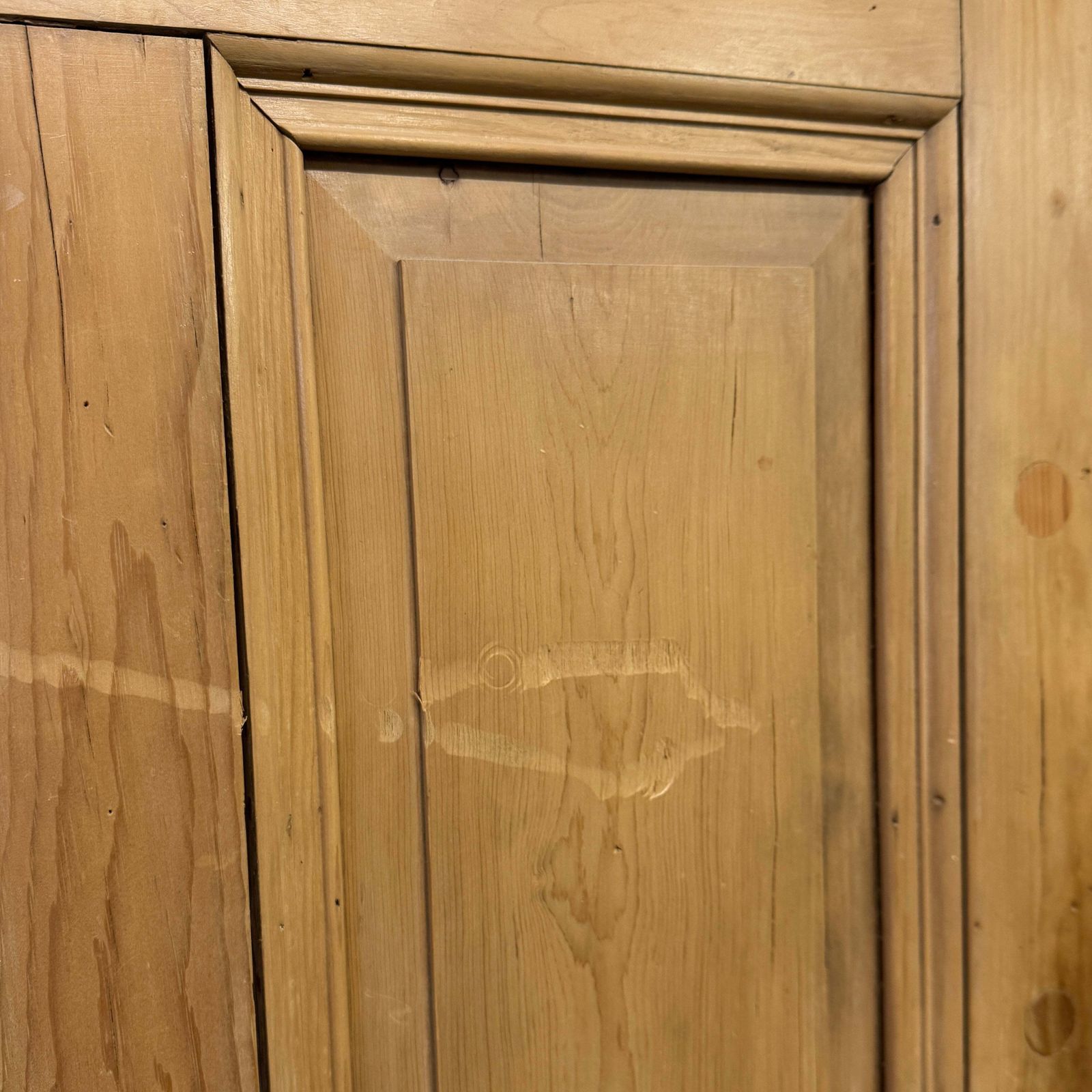 Antique Victorian 5 Panel Door   206cm X 96.5cm photo 375.0