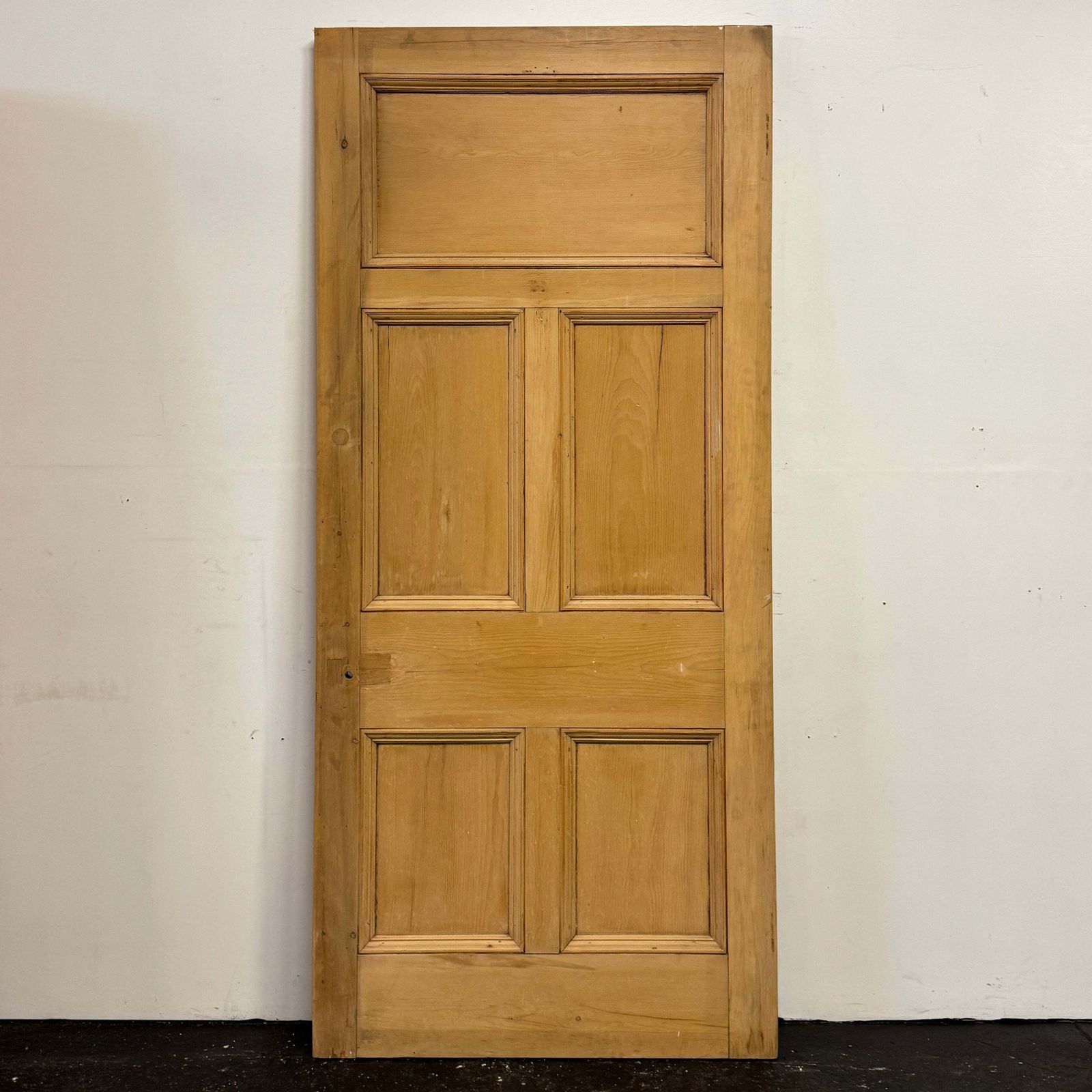 Antique Victorian 5 Panel Door   216cm X 97cm photo for sale