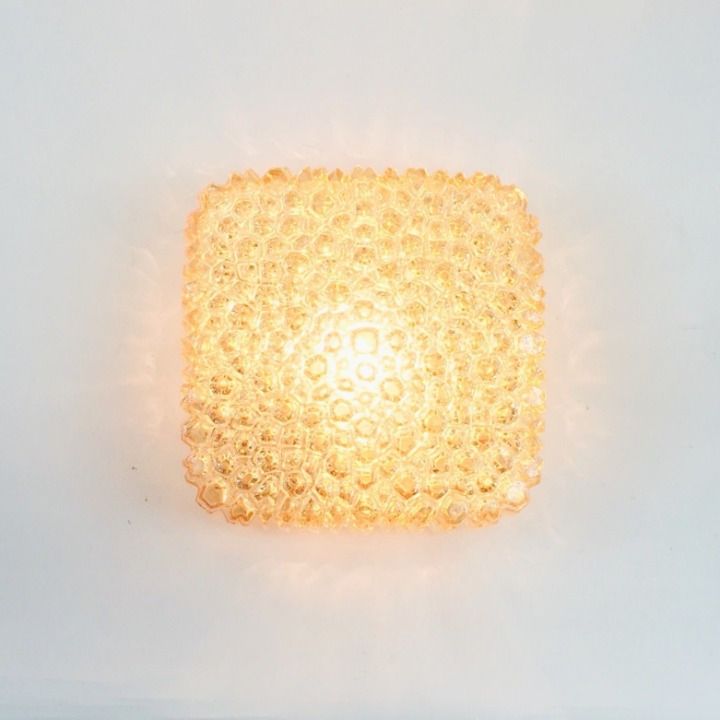 Mid Century Amber Bubble Glazen Plafondlamp Van Helena Tynell Voor Limburg, Duitsland, Jaren 1970 photo 245.0