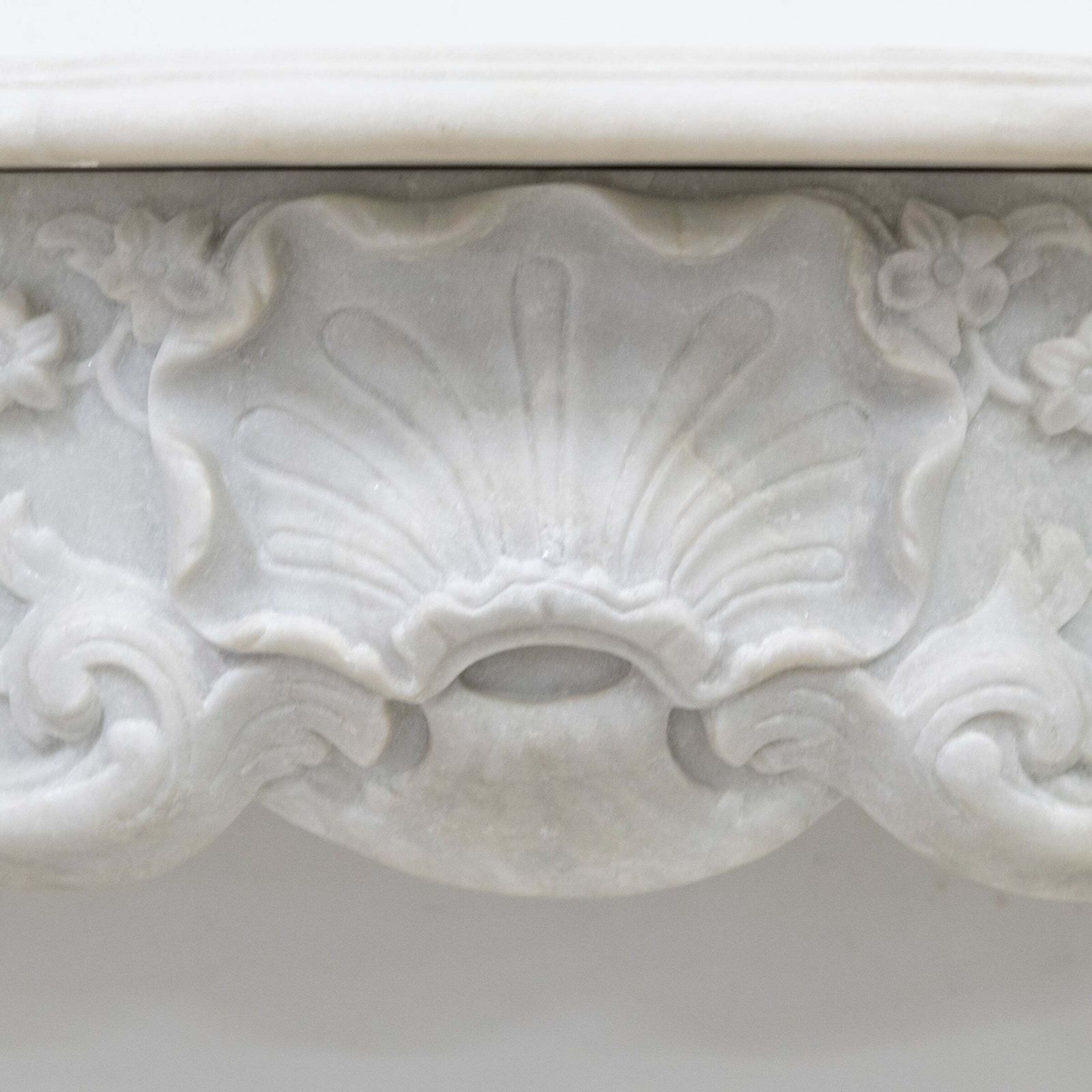 Antique Louis XV French Style Statuary Marble Fireplace photo buy