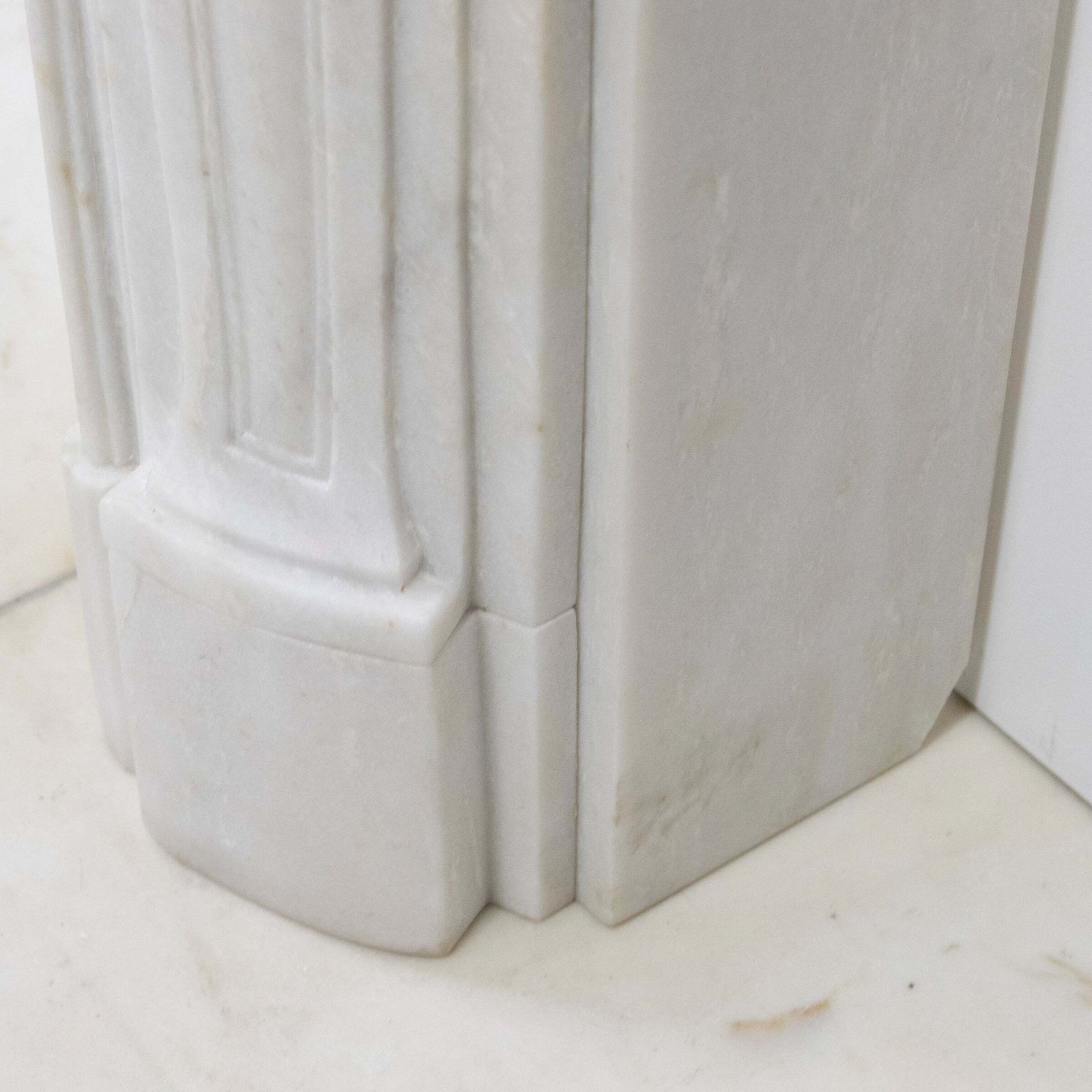 5200.0 Antique Louis XV French Style Statuary Marble Fireplace photo