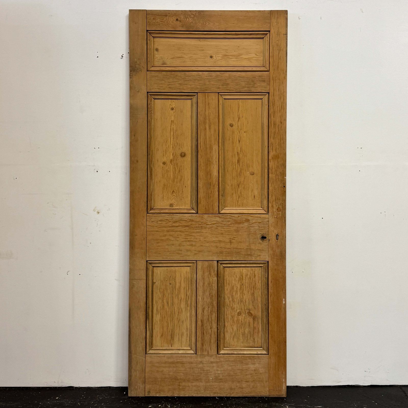 Antique Victorian 5 Panel Door   204cm X 83.5cm photo for sale