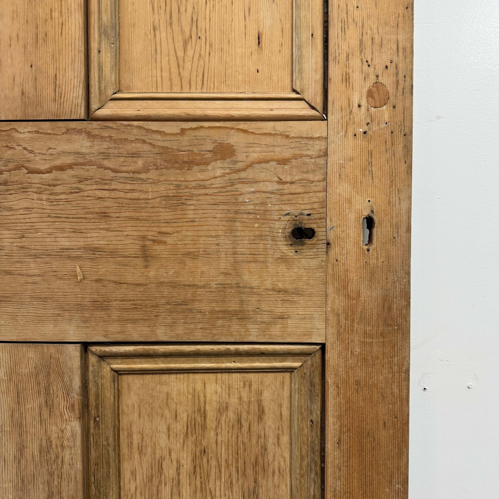 Antique Victorian 5 Panel Door   204cm X 83.5cm photo vintage