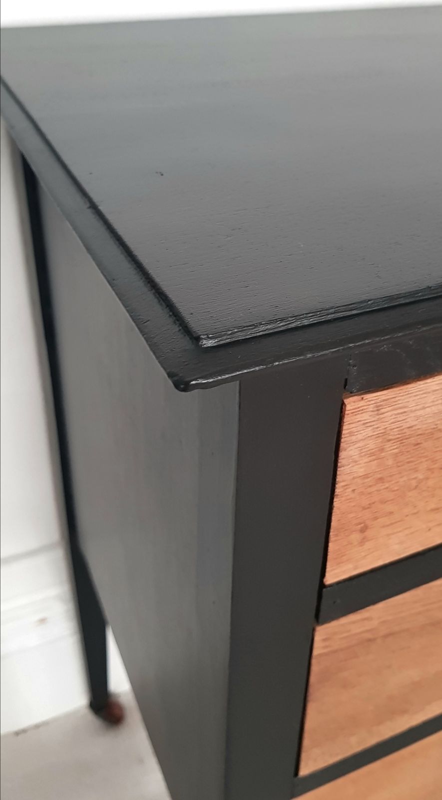 An Art Nouveau Solid Oak Chest Of Drawers On Castors photo 495.0