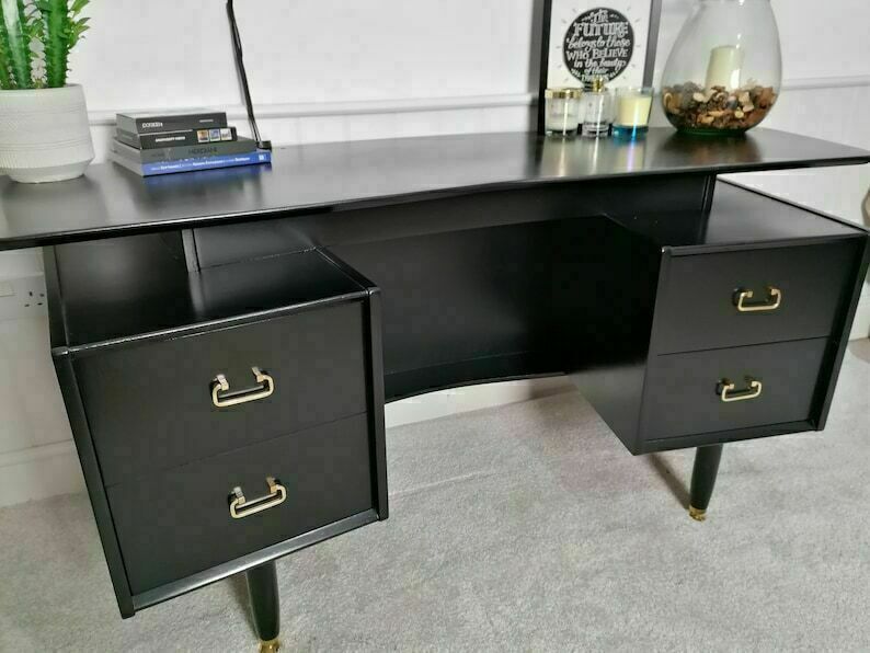 G Plan Dressing Table In Black And Gold photo Furniture