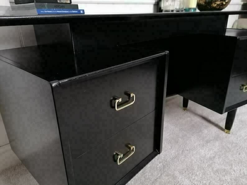 photo furniture G Plan Dressing Table In Black And Gold