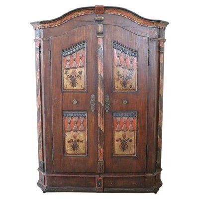 Antique Tyrolen Wardrobe In Pine, 1800s