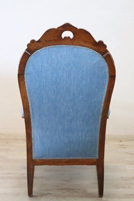 Antique Walnut Armchair, Mid 19th Century photo vinterior