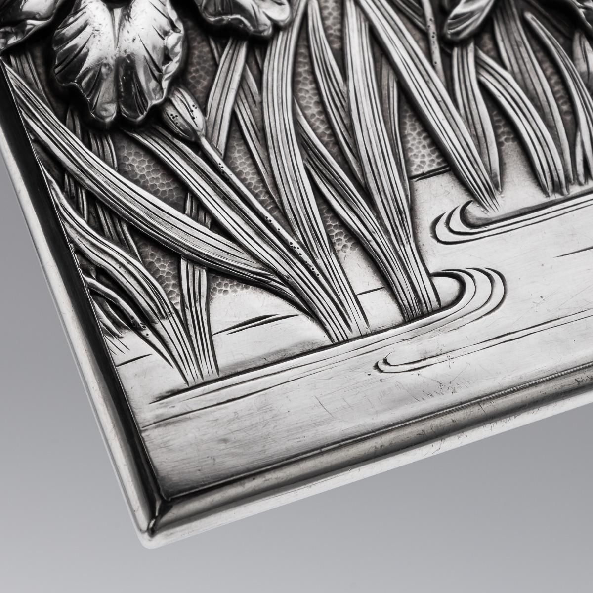 photo for sale Antique 20th Century Japanese Meiji Solid Silver Card Case C.1900