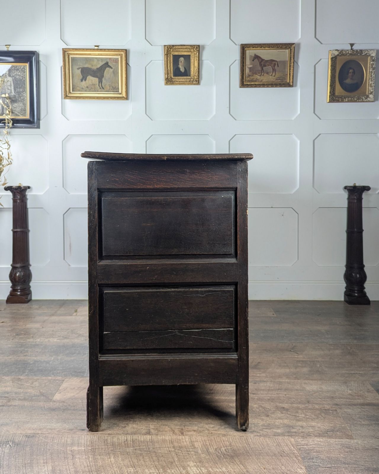 Large 18th Century Oak Mule Chest With Drawers And Hidden Storage photo Furniture