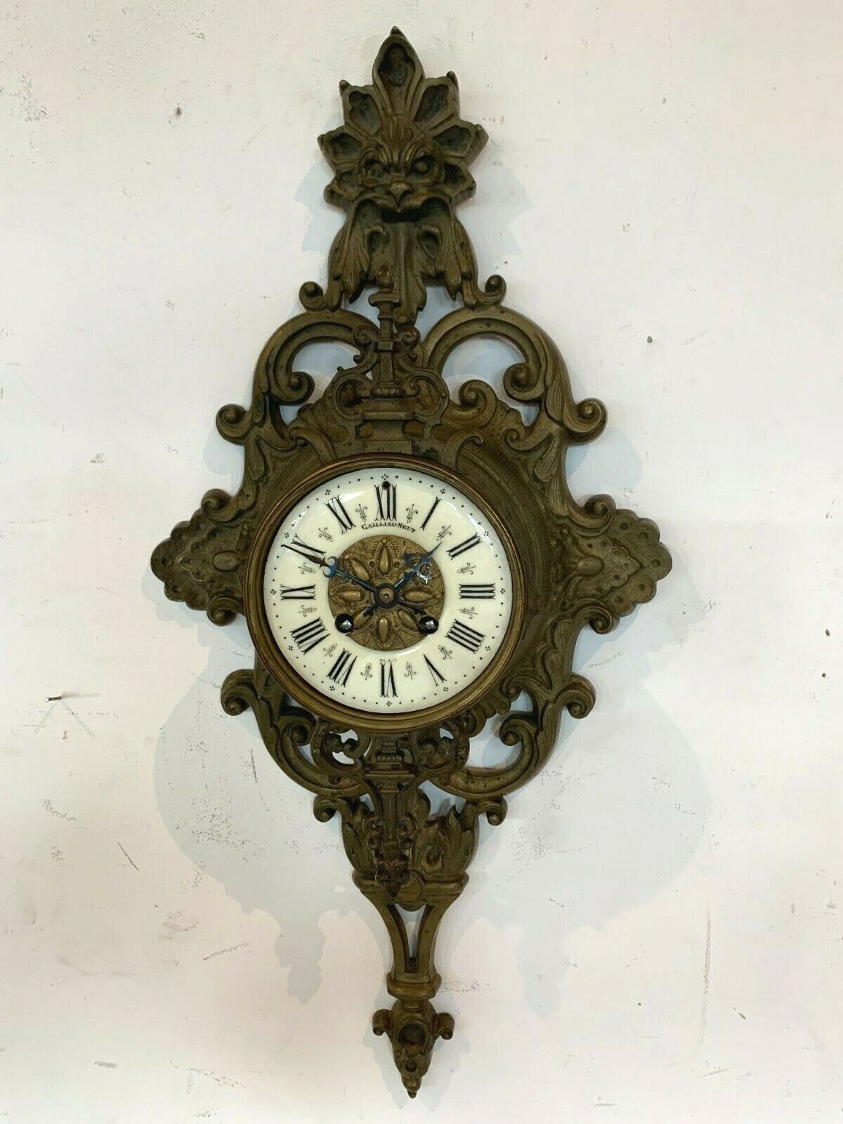 19th Century Chiseled Bronze Mascaron Decor Applique Poster photo Art
