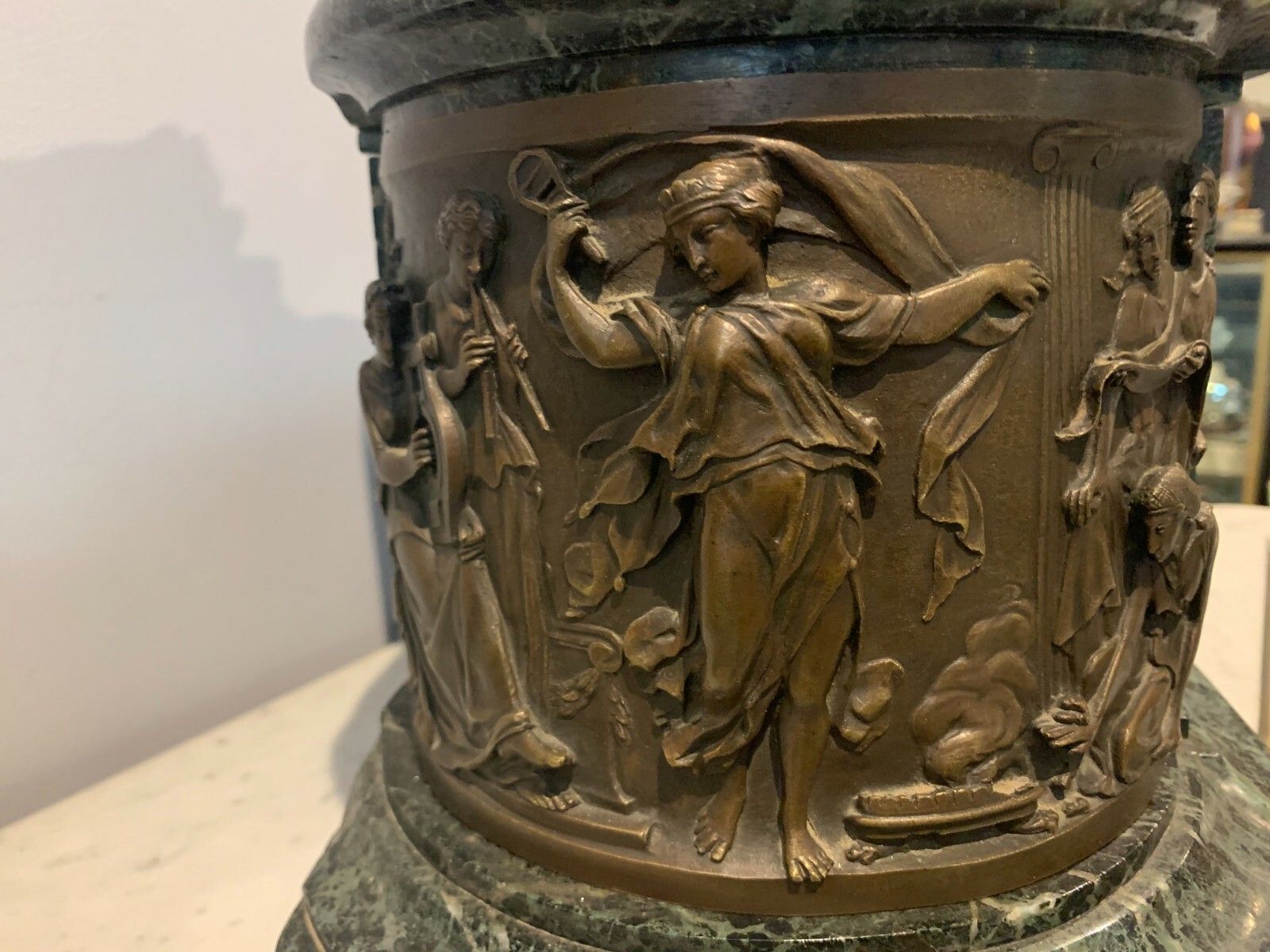Imposante Pendule En Bronze Et Marbre J Feuchere éditeur Gauthier XIX Siècle photo vinterior