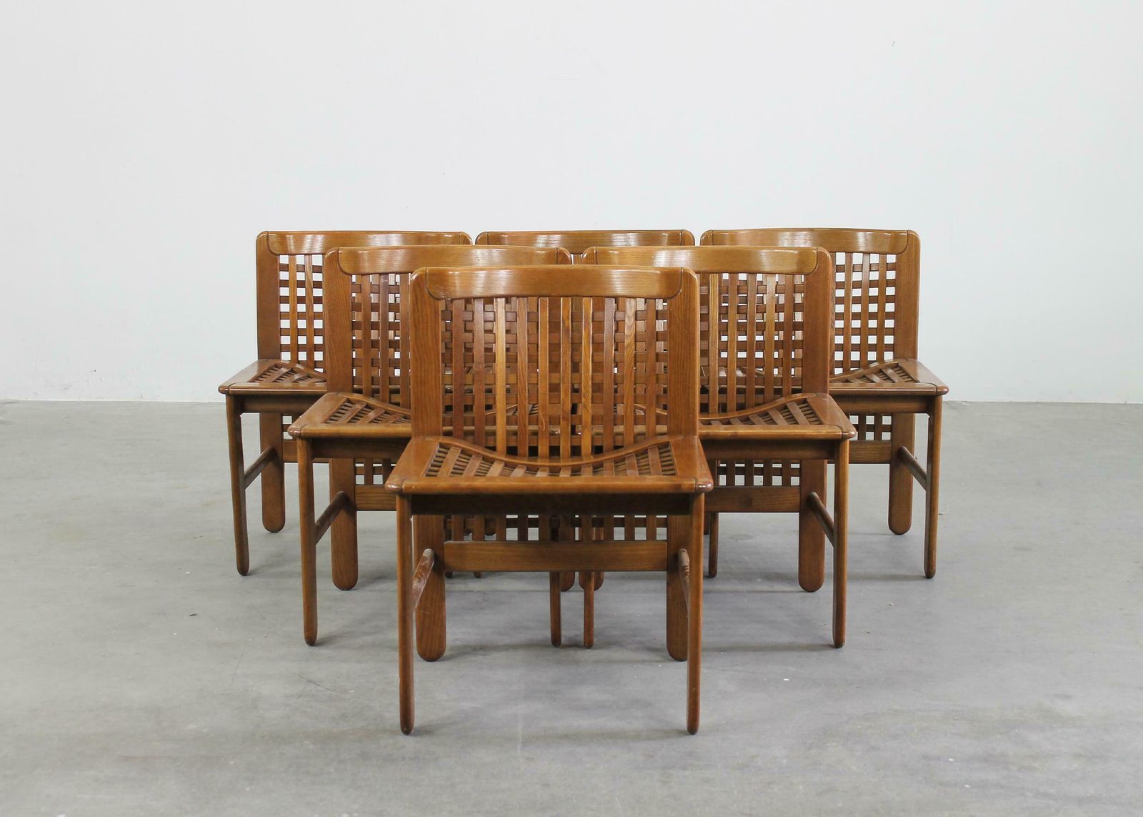 Titina Ammannati & Giampiero Vitelli Six Transenna Chairs By Pozzi And Verga 70s photo Furniture