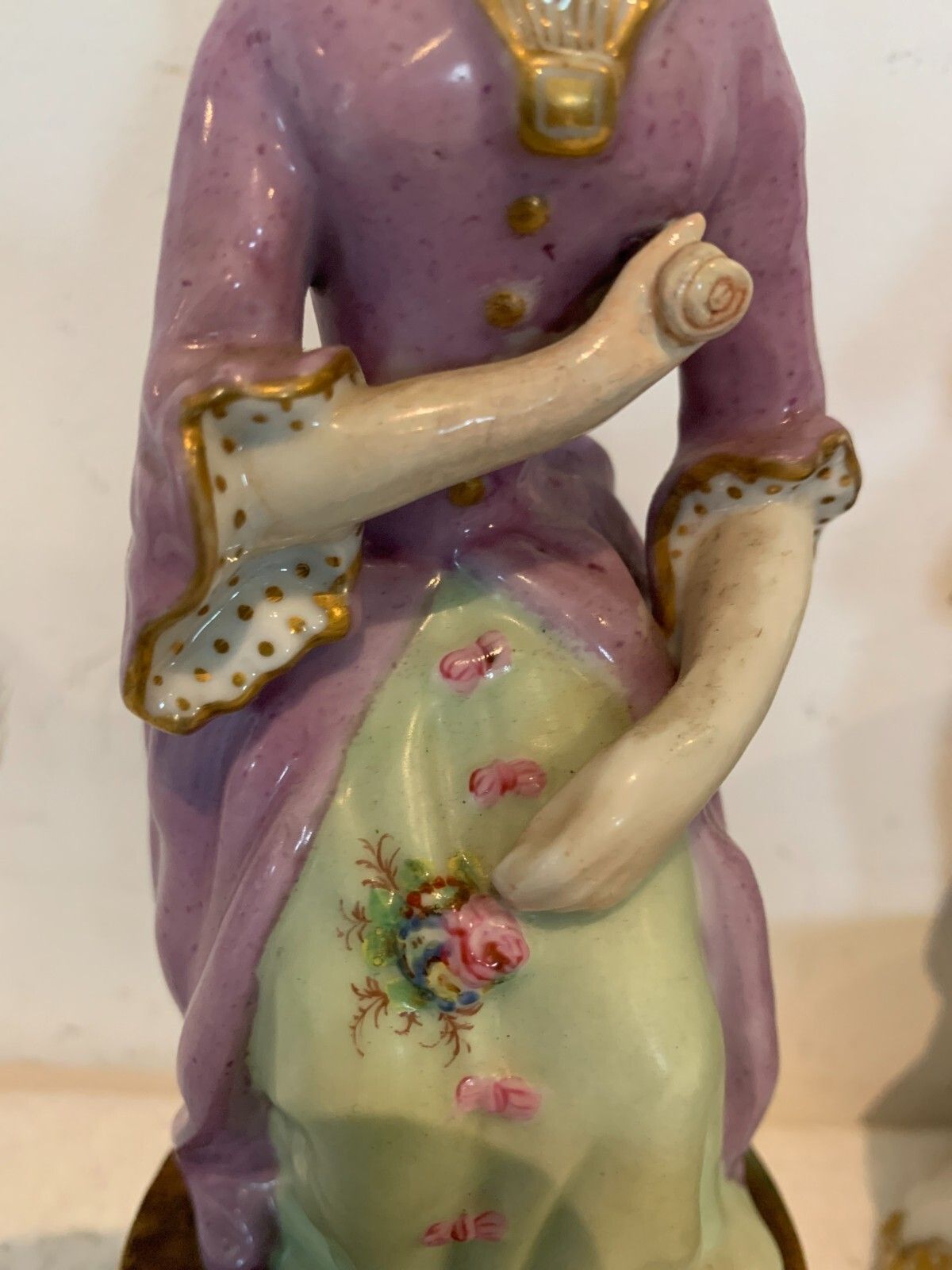 Pair Of Polychrome Porcelain Tulips 20th Century photo buy