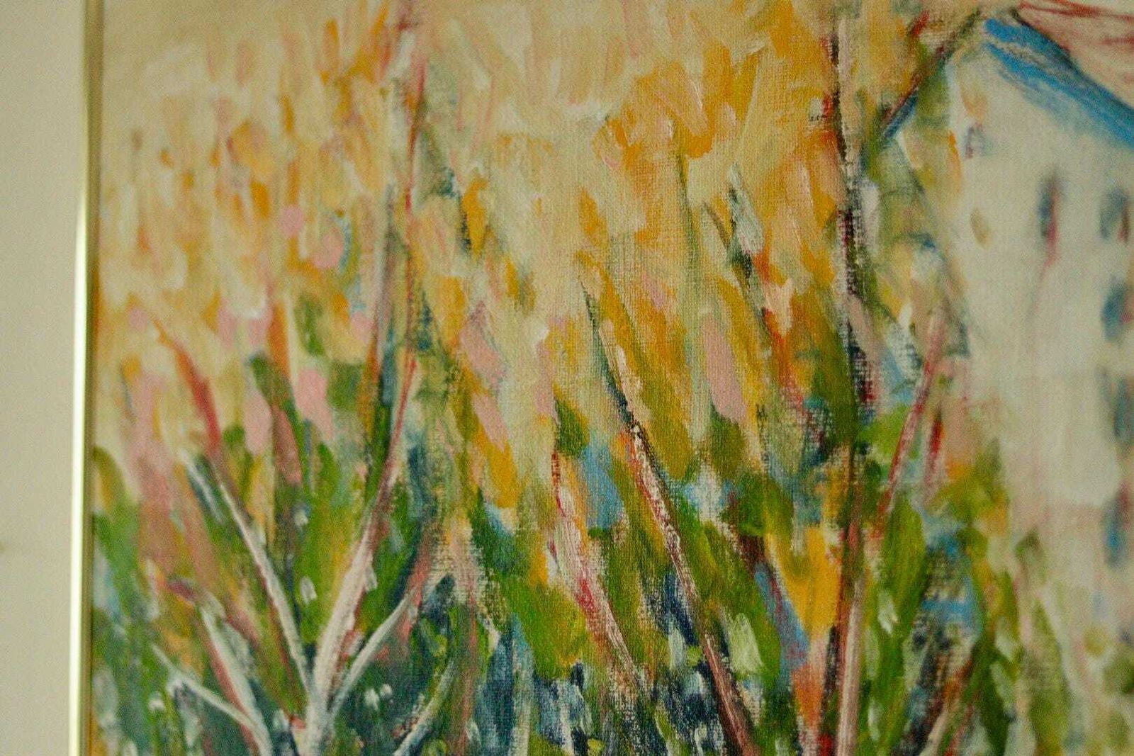 photo furniture Original Swedish Oil On Canvas "Motif At Polcastro, Campagna Italy" By Gunnar Ingemar Erixon – Vintage & Framed | 66 × 59 Cm / 26 × 23.2 In