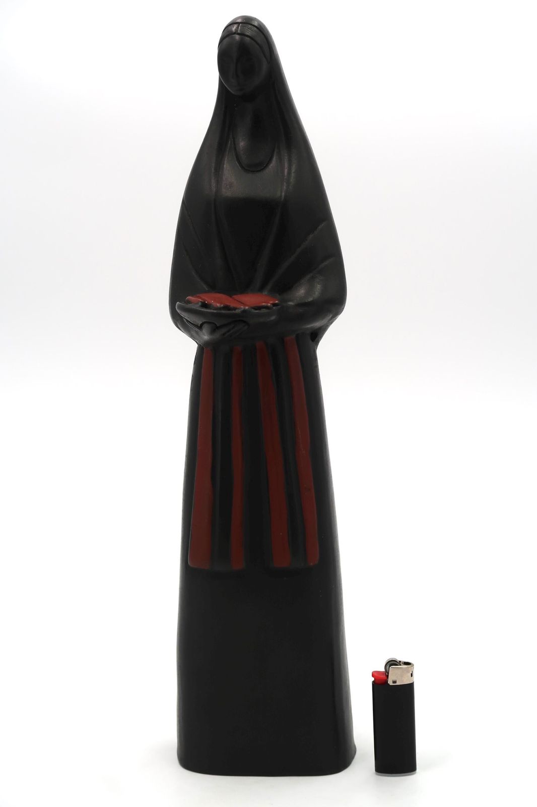 Mexicaans Terracotta Beeld, Vrouw Of Madonna, Jaren 1970 / Zwart, Mexico, Aardewerk, Keramiek photo buy