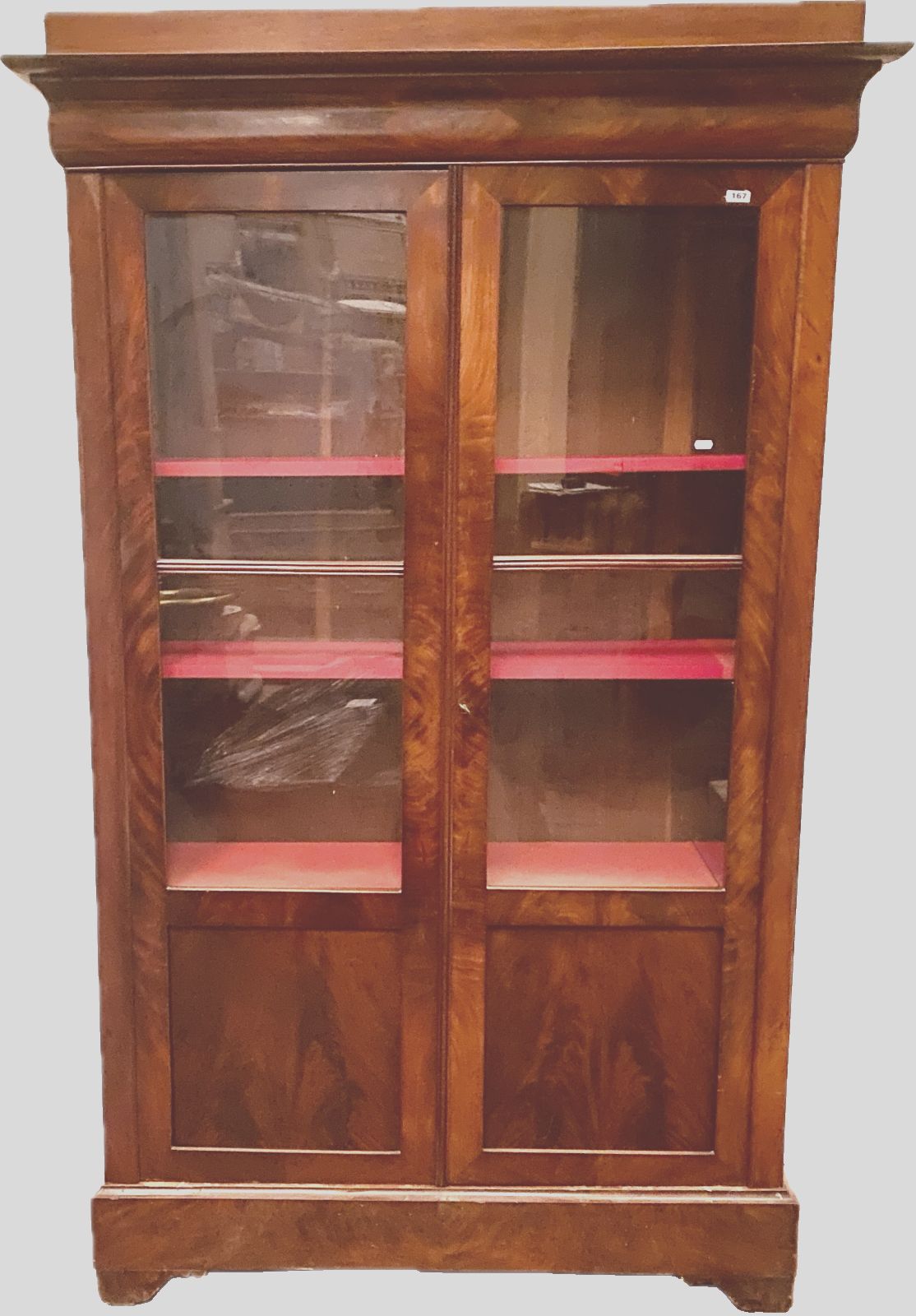 Louis Philippe Showcase In Mahogany And Mahogany Veneer 19th Century photo vintage
