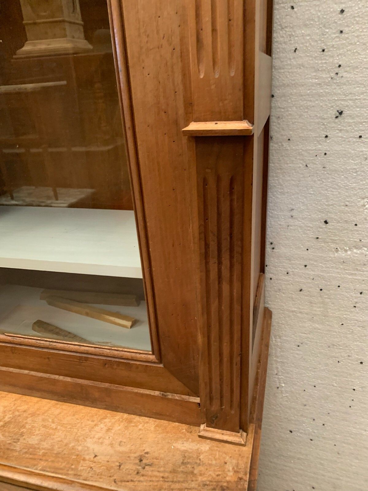 20th Century Solid Walnut Directory Style Two Body Display Case photo buy
