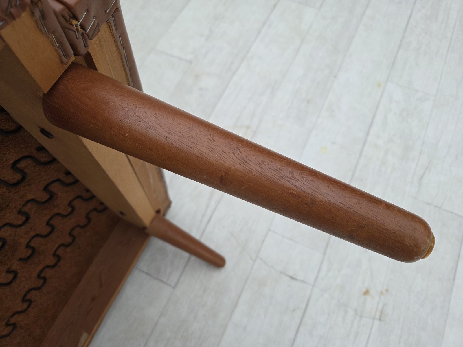 photo vinterior 1970s, Danish Highback Armchair By Vejen Polstermøbelfabrik, Original Condition.