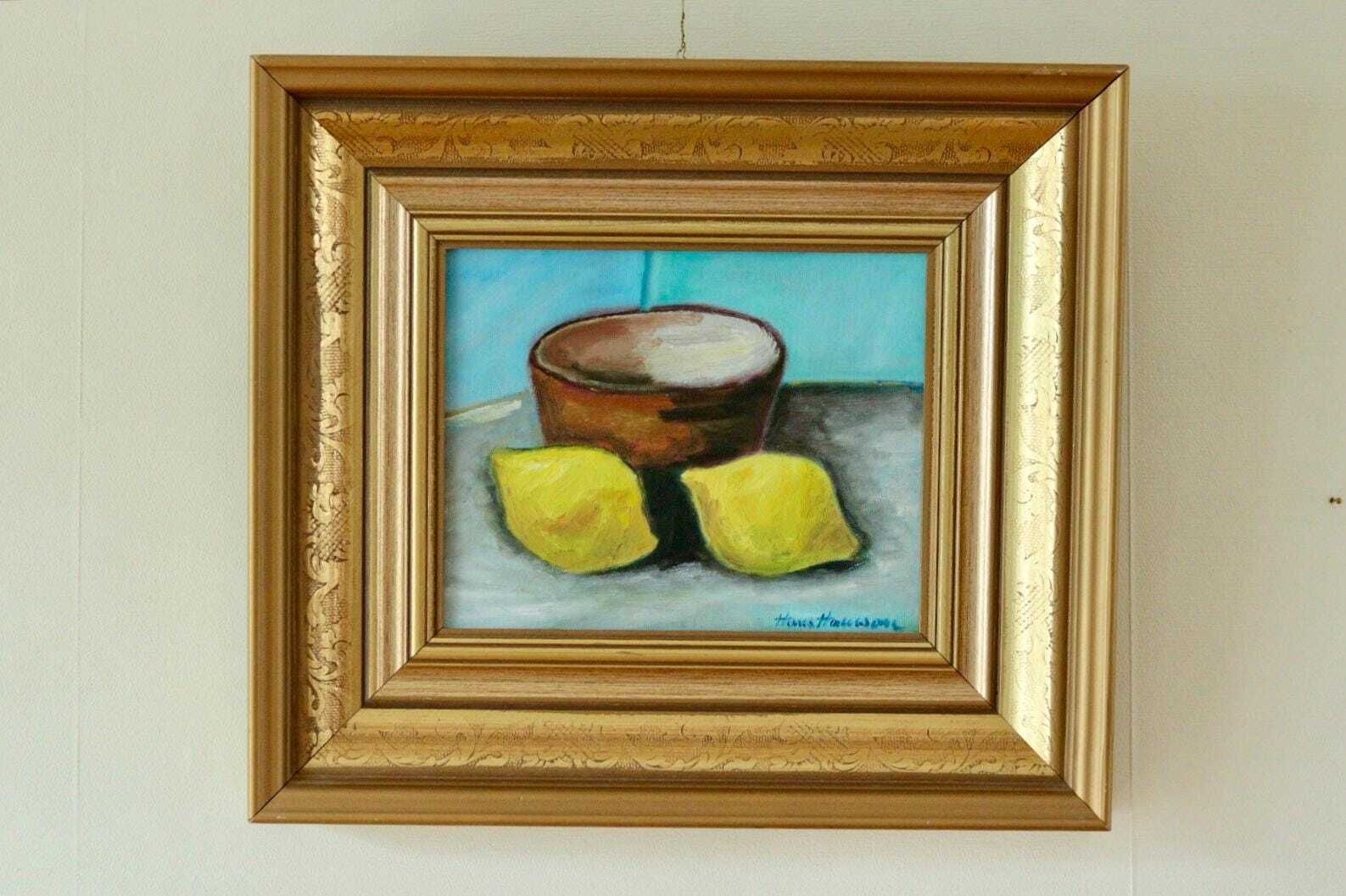 Original European Still Life Oil On Panel Painting By Hans Haussdal – Vintage & Framed | 43 × 38 Cm / 16.9 × 15 In photo furniture