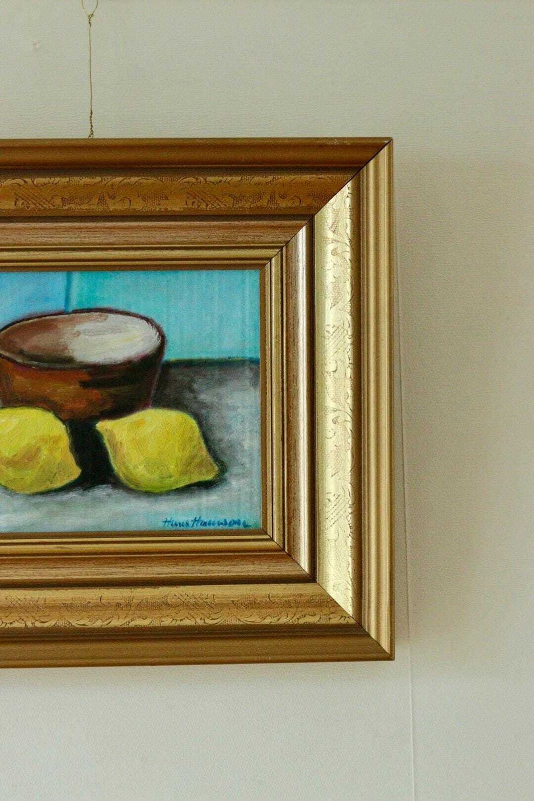 Original European Still Life Oil On Panel Painting By Hans Haussdal – Vintage & Framed | 43 × 38 Cm / 16.9 × 15 In photo Art