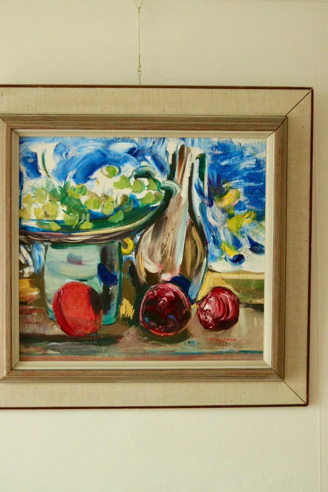 Original Swedish Oil On Panel – Still Life By Martin Sjöblom – Vintage & Framed, 52 X 50 Cm (20.5 X 19.7 In) photo Art