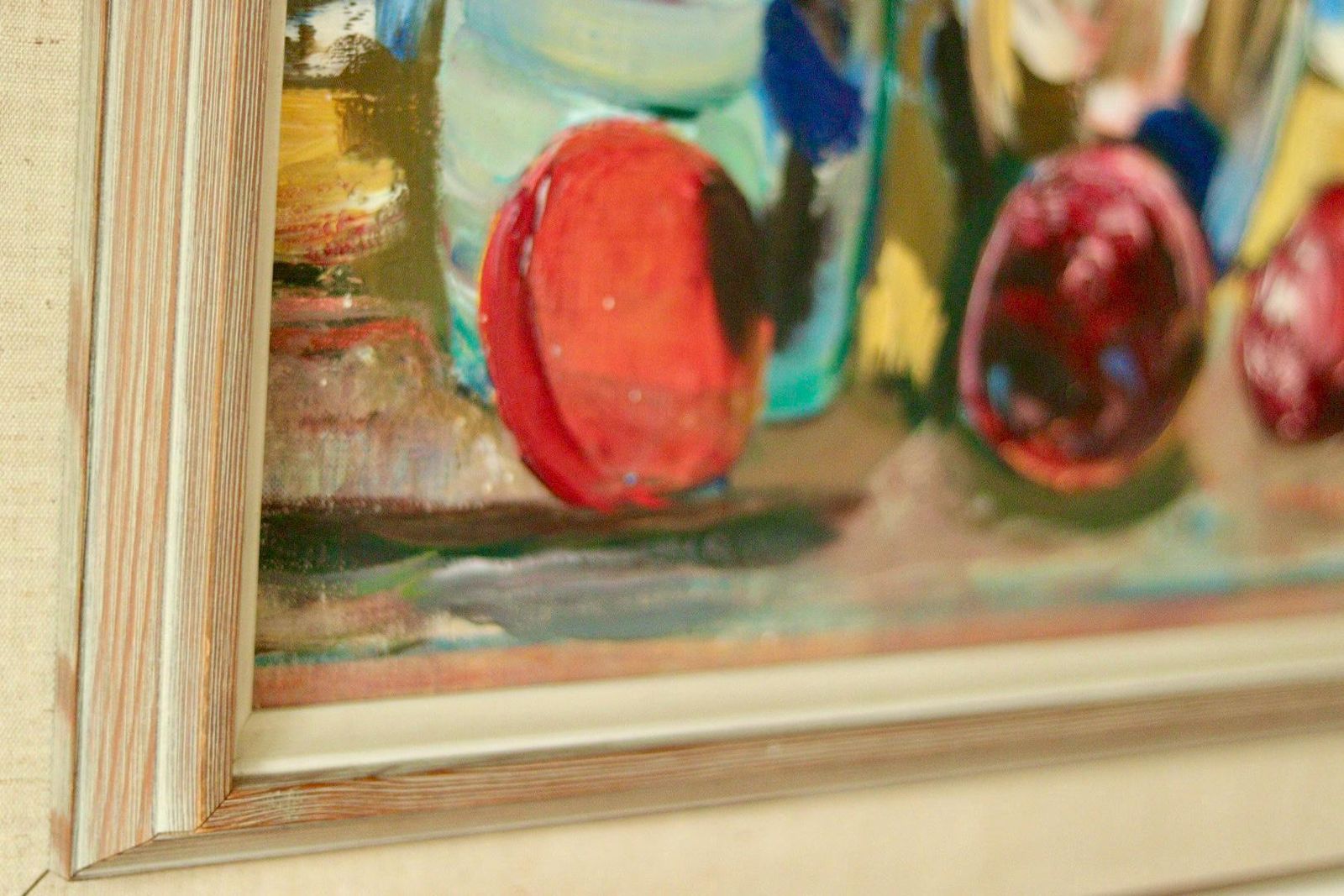 Original Swedish Oil On Panel – Still Life By Martin Sjöblom – Vintage & Framed, 52 X 50 Cm (20.5 X 19.7 In) photo vinterior