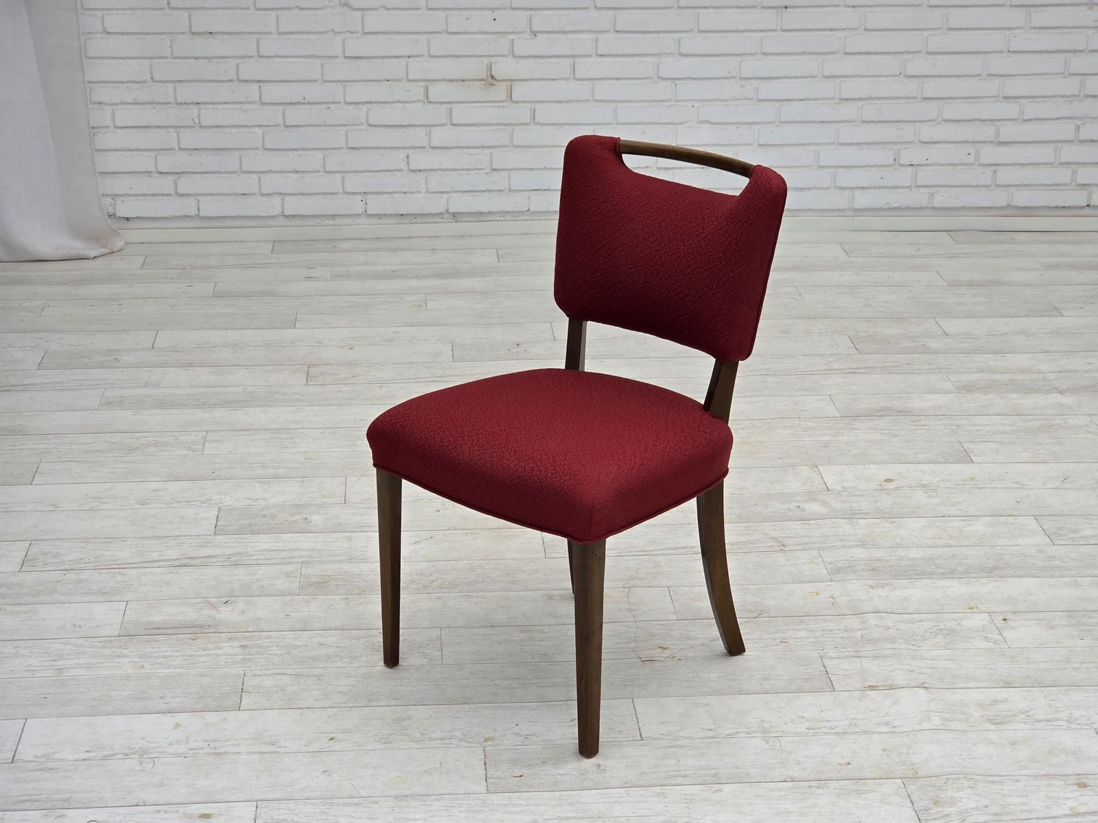 1960s, Set Of 6 Pcs Danish Dining Chairs By Slagelse Møbelværk, Furniture Wool, Beech Wood. photo buy