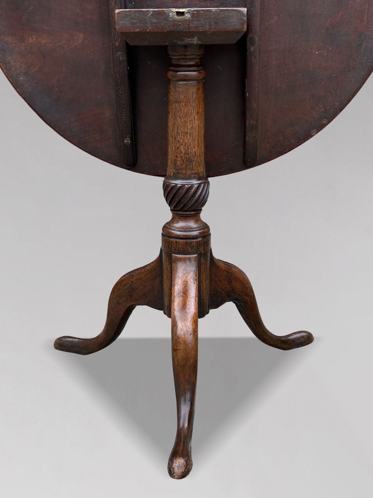 18th Century George III Period Mahogany Tilt Top Tripod Table photo furniture