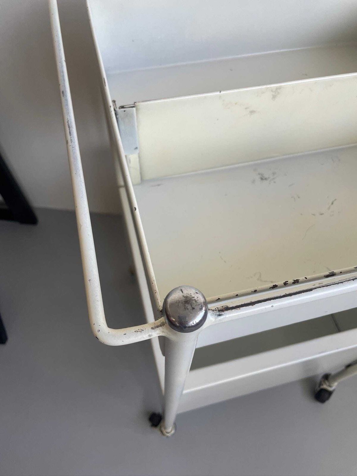 Vintage Medical Dental Metal Industrial Storage Cabinet Trolley On Wheels photo 165.0