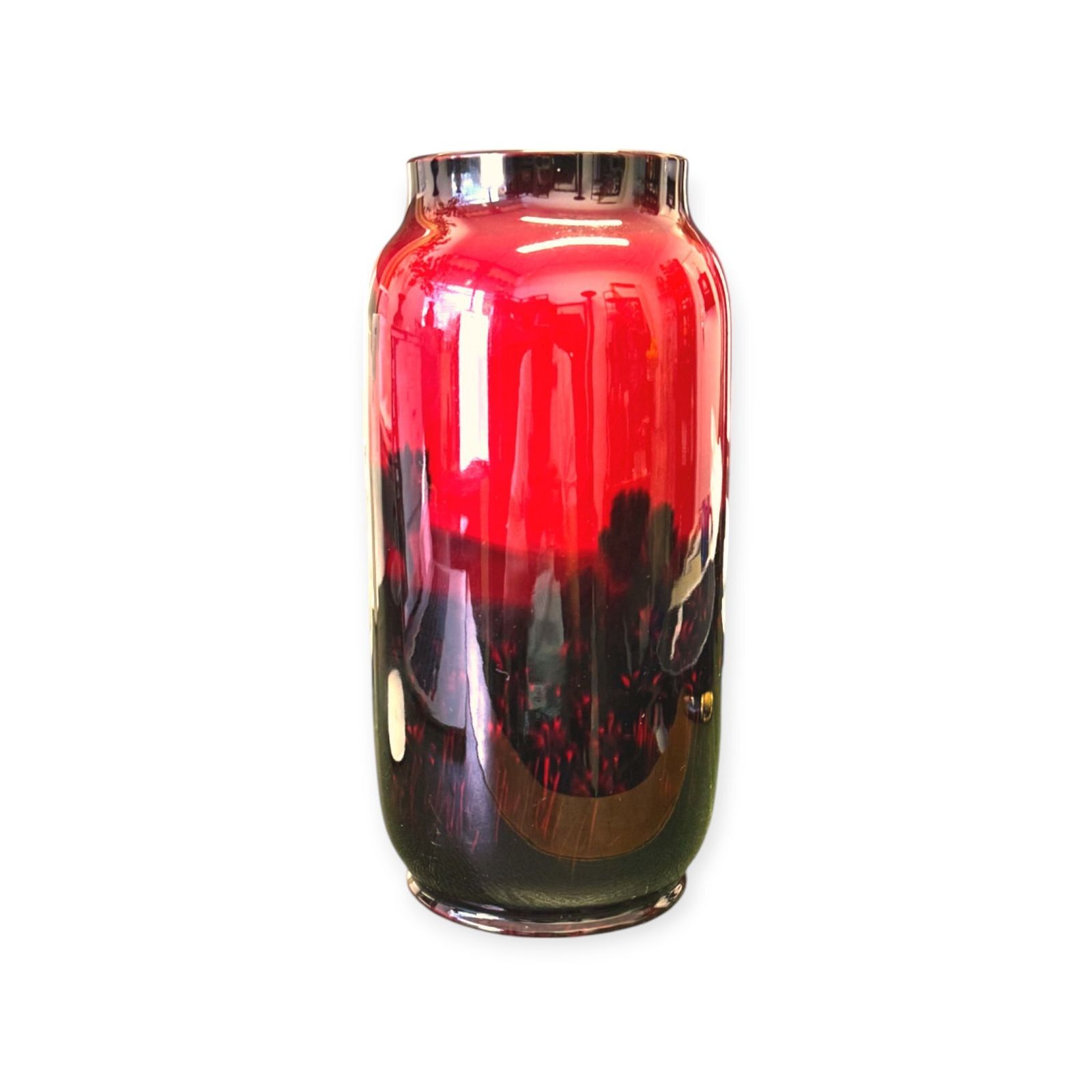 Royal Doulton Flambe Vase   Ploughman In A Field C1930 photo furniture