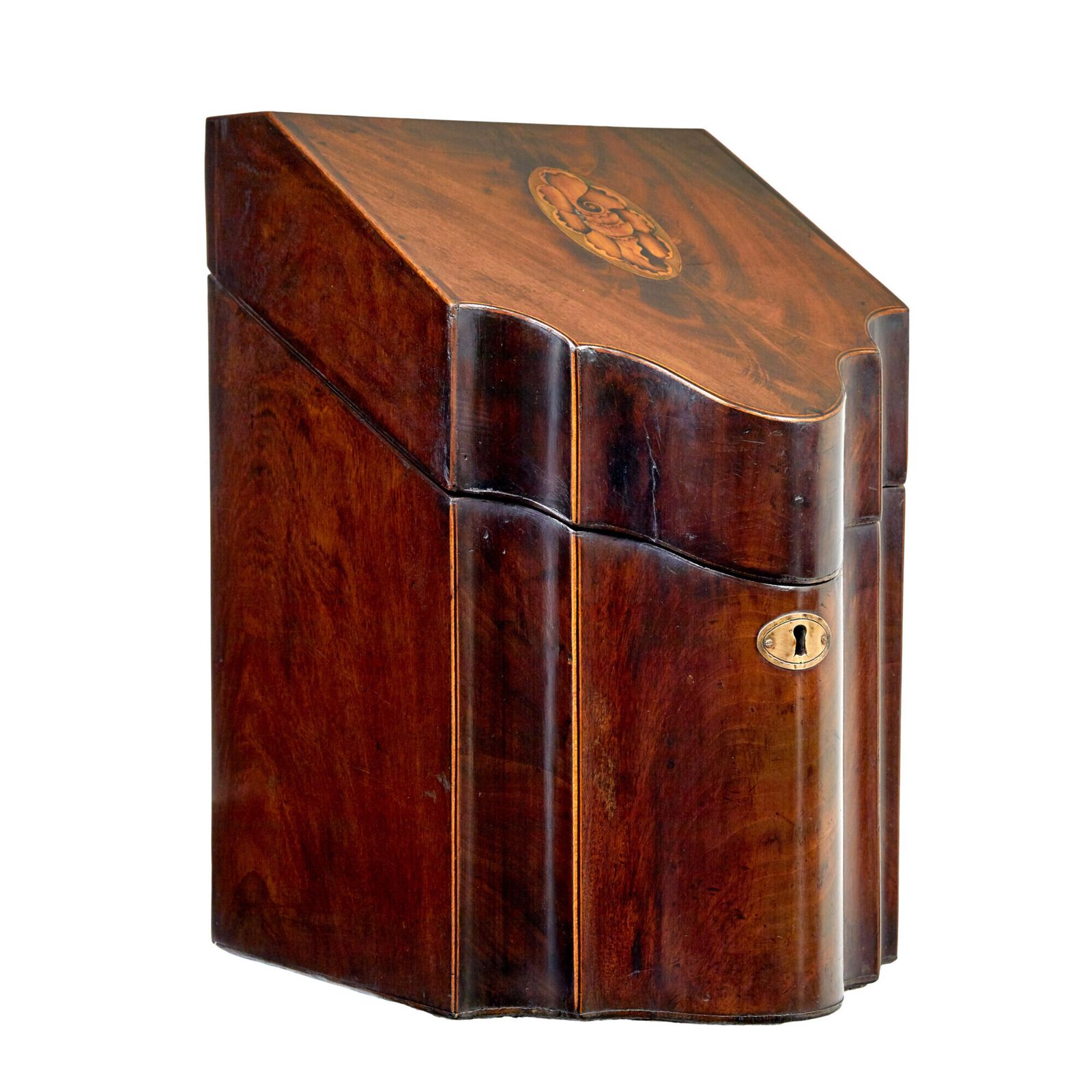 photo furniture 18th Century Inlaid Mahogany Georgian Knife Box