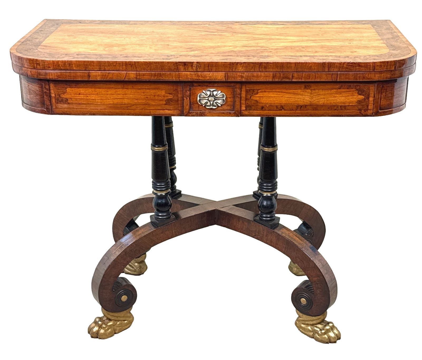 photo for sale Regency 19th Century Kingwood Card Table (England, Circa 1825)