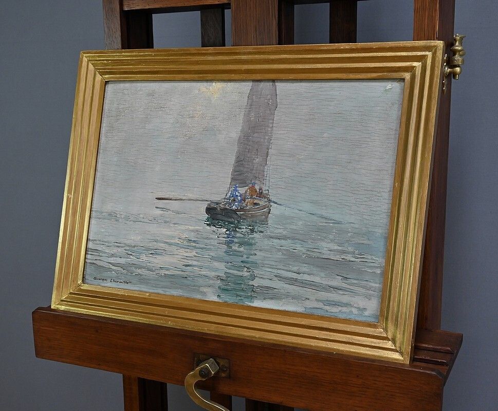 Painting “In The Mist” By G. Lhermitte – 1930 photo Art