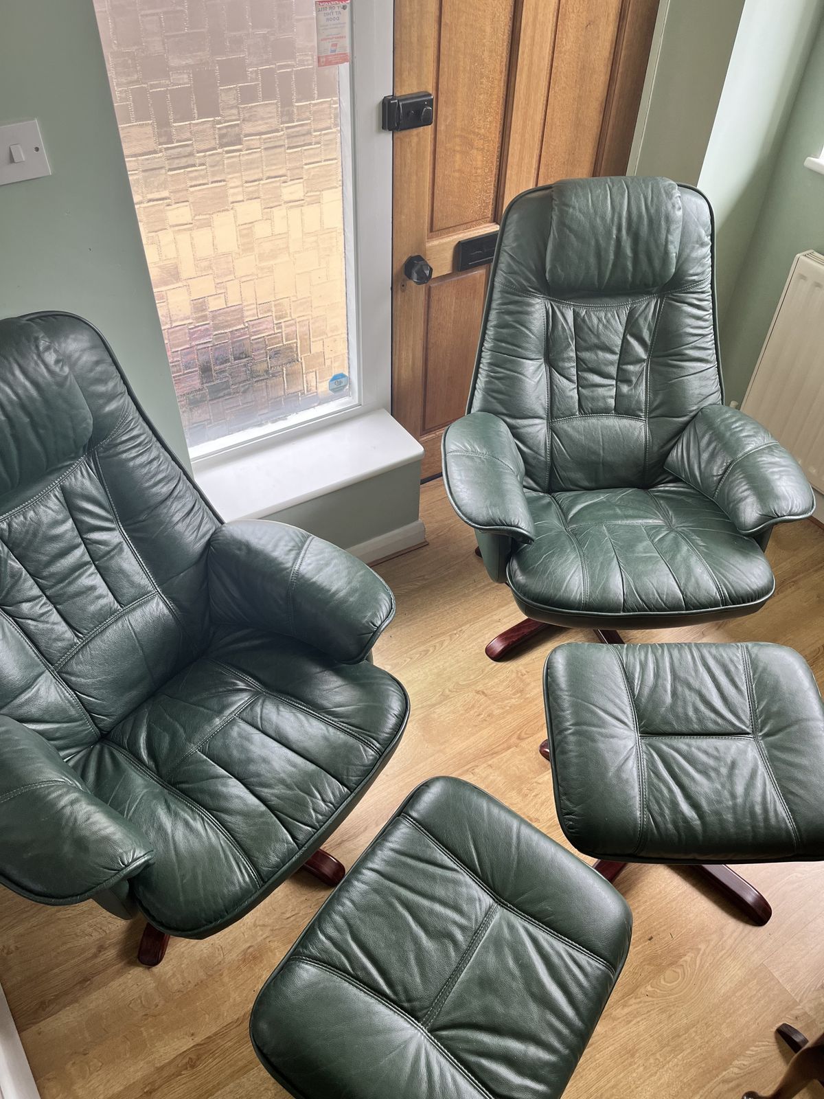 2 X Daneway Easychair Bison Recliner Chair & Foot Stool photo for sale