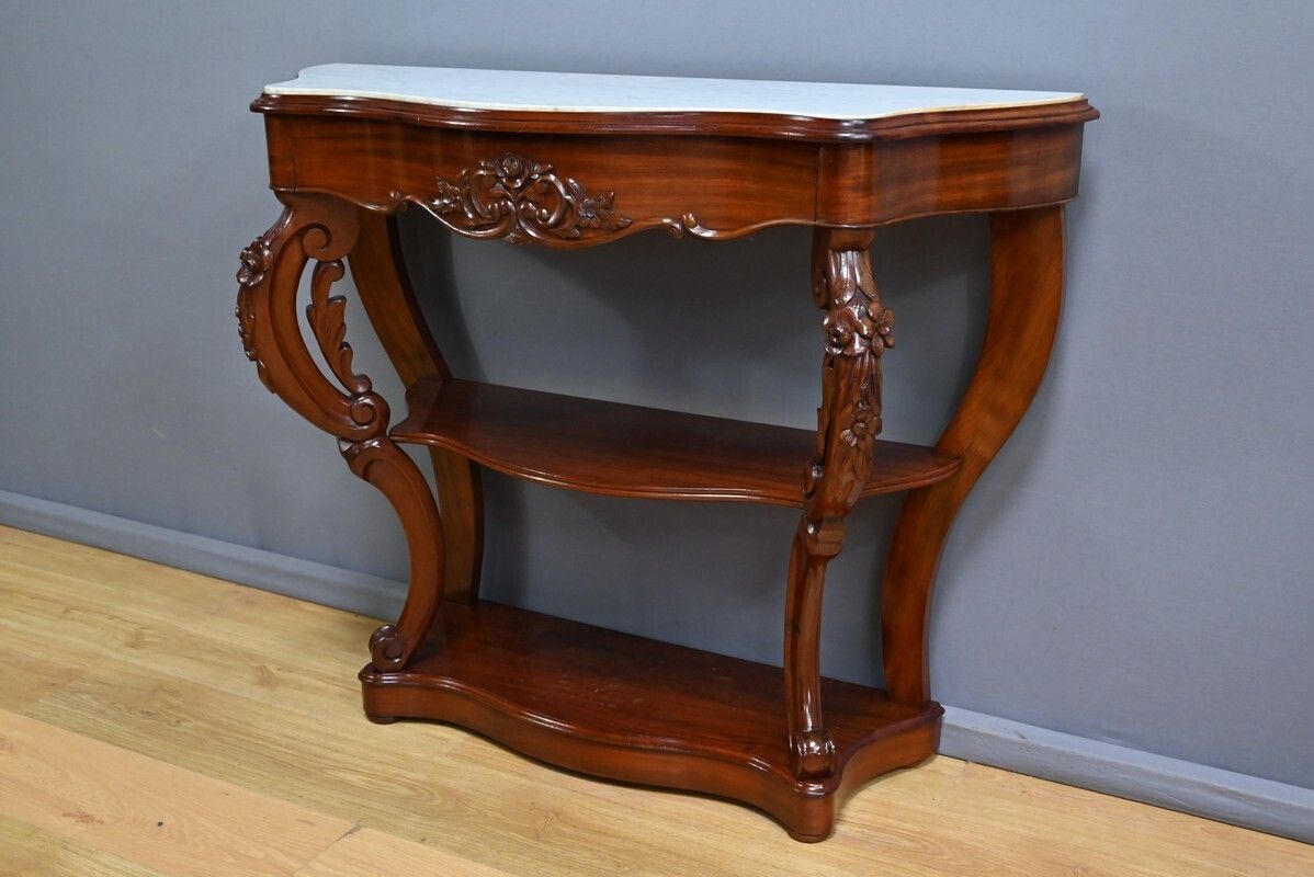 Mahogany Console, Napoleon III Period – Part 2 Of The 19th Century photo Furniture