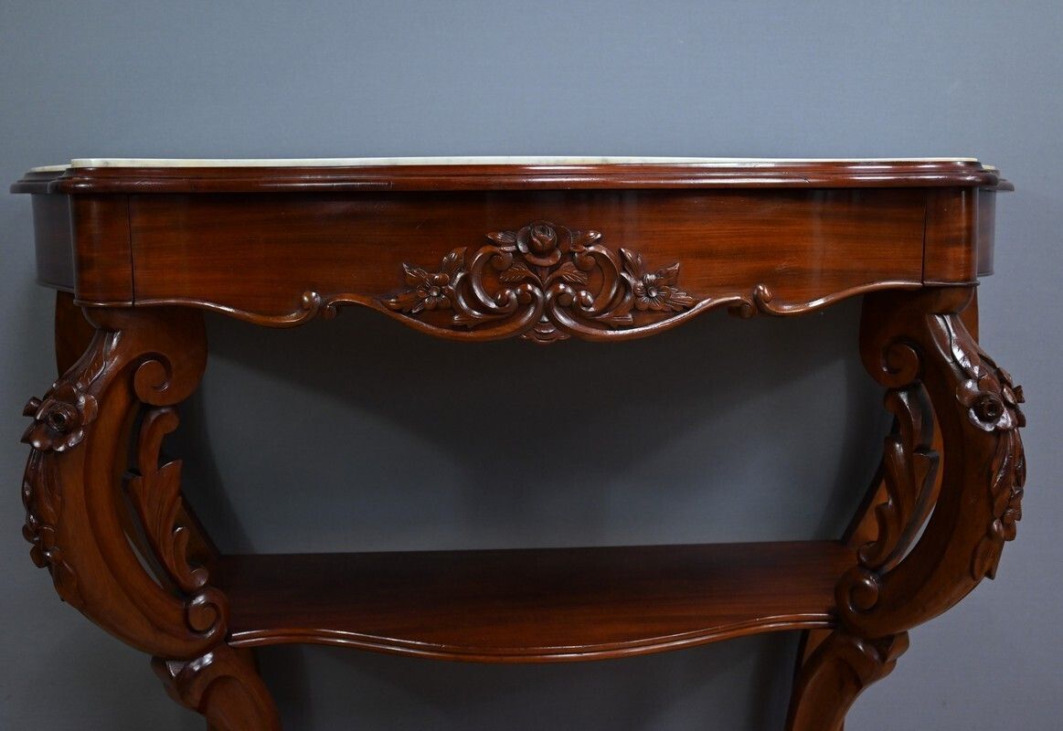 Mahogany Console, Napoleon III Period – Part 2 Of The 19th Century photo vinterior