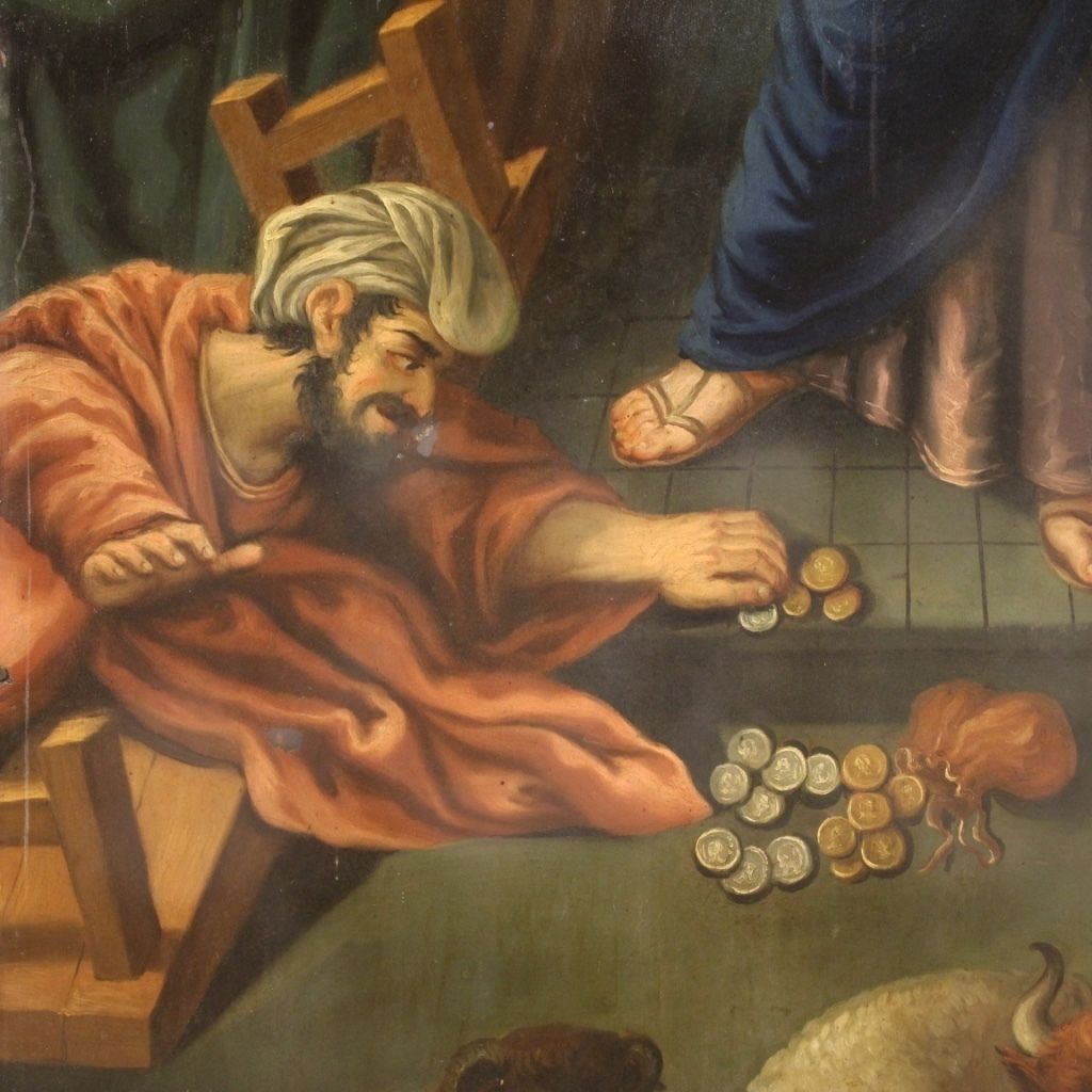 Religious Painting Oil On Copper From The 19th Century photo for sale