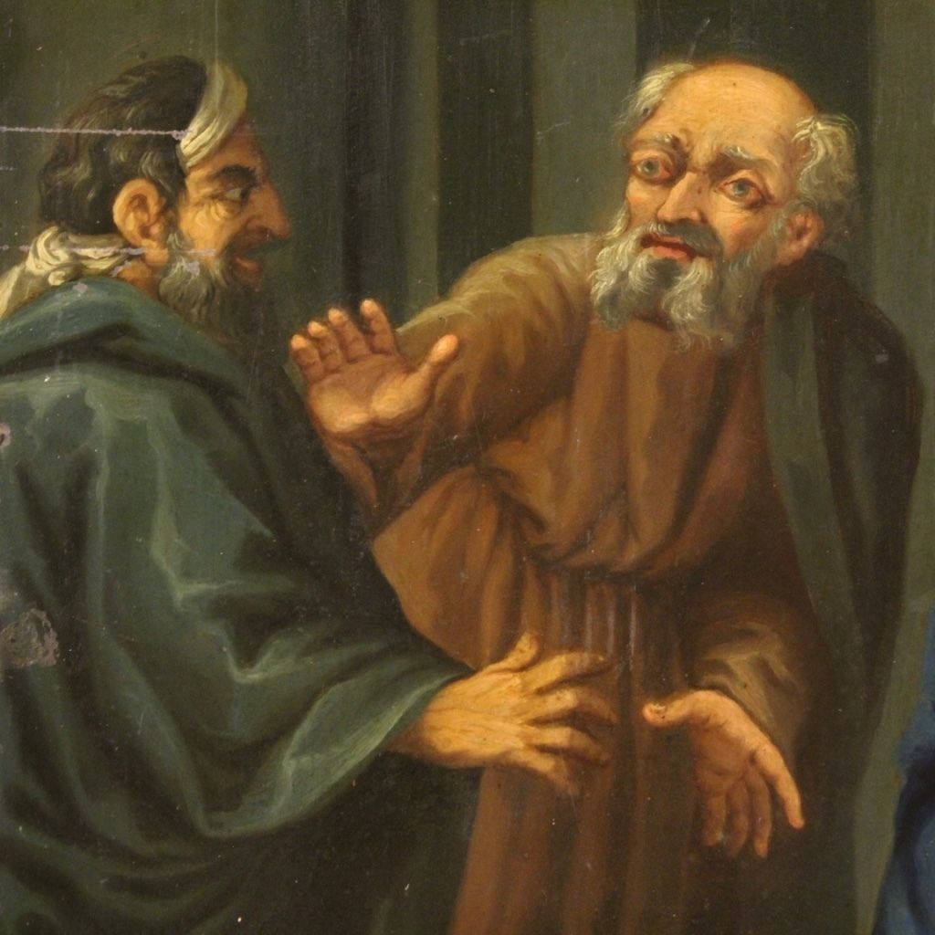 Religious Painting Oil On Copper From The 19th Century photo Art