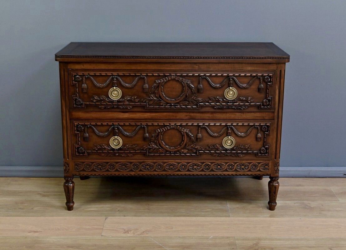 Walnut Chest Of Drawers, Louis XVI Style – Mid 20th Century photo buy