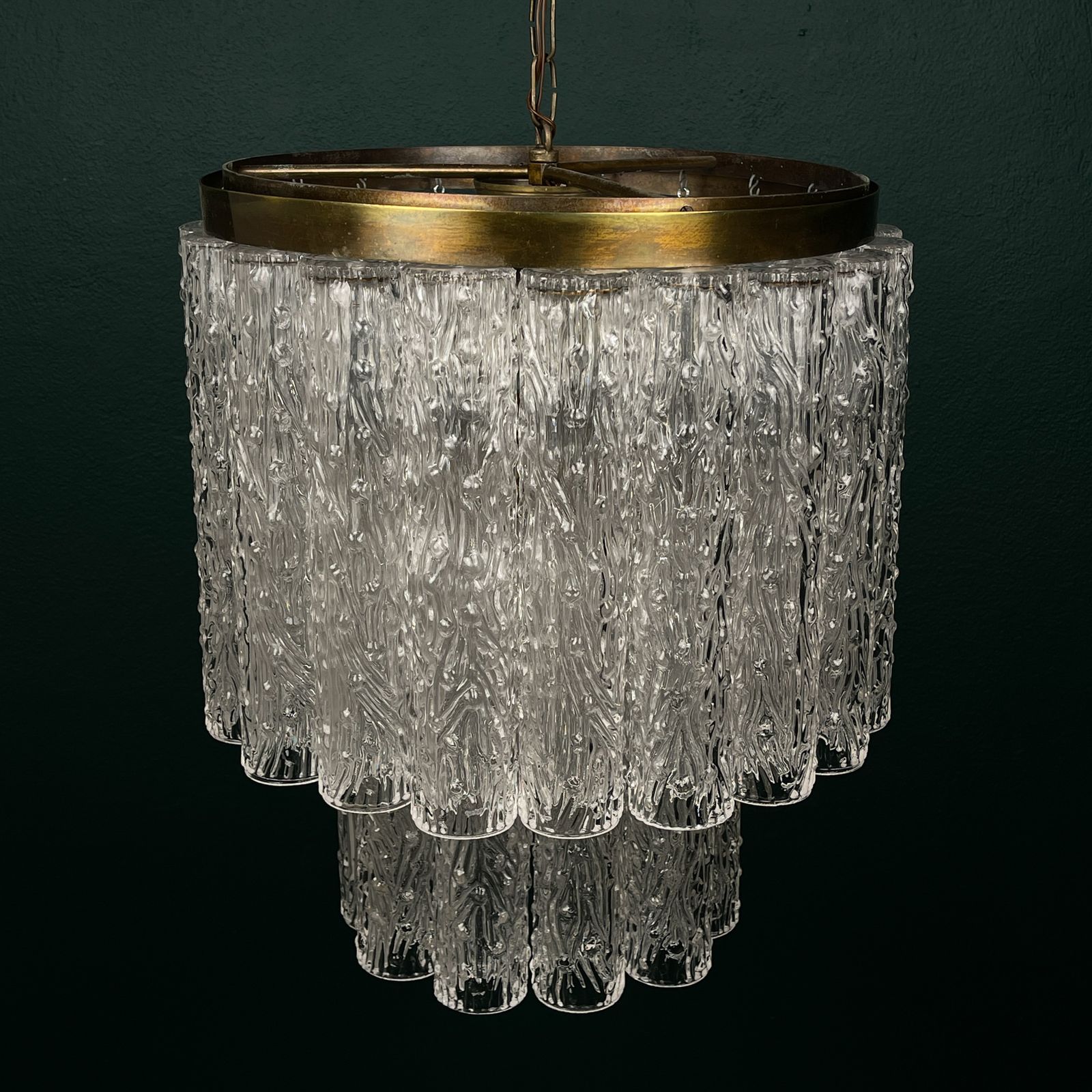 photo for sale Classic Murano Chandelier Tronchi By Venini, Italy 1960s