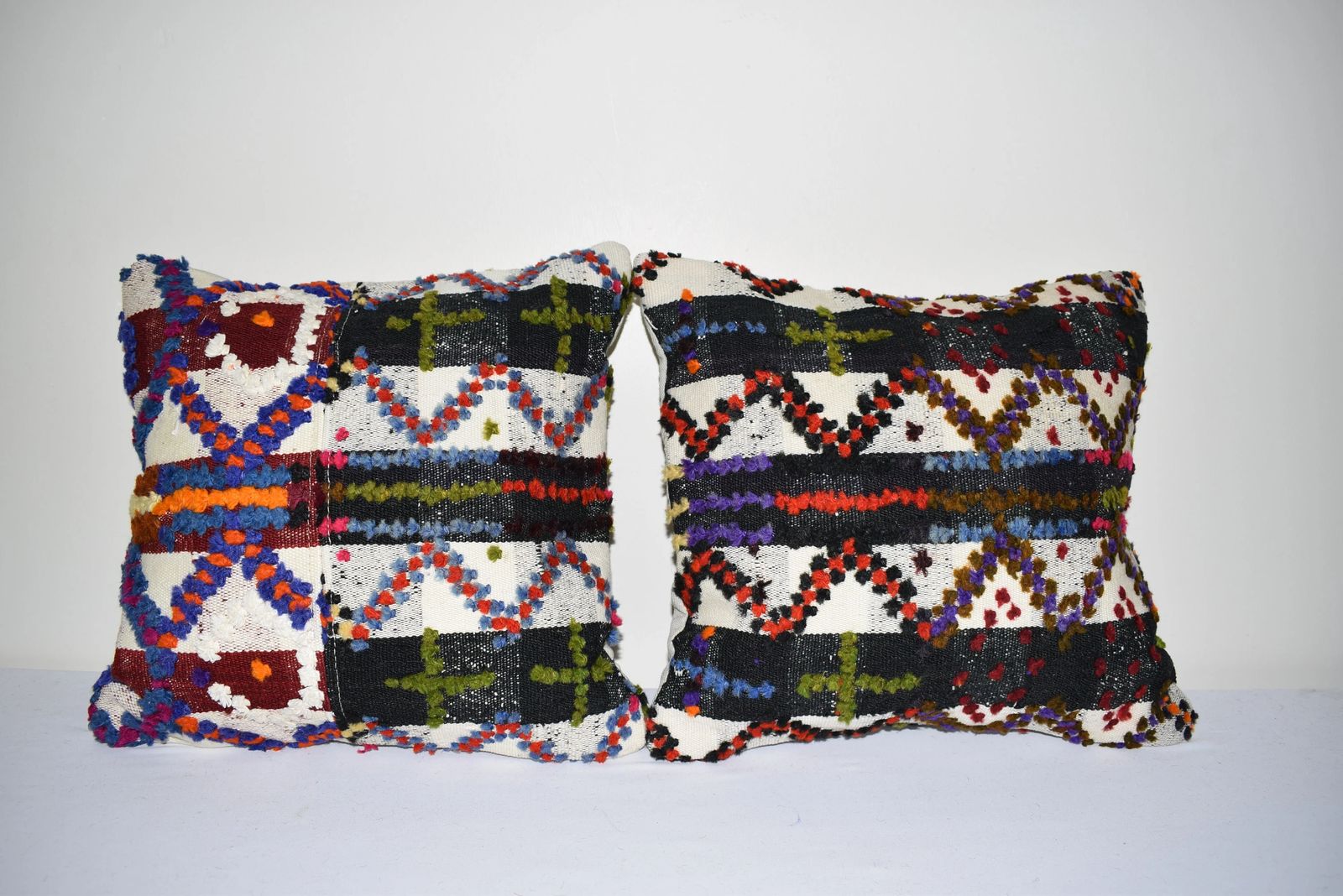 Turkish Shaggy Kilim Pillow Cover   Set Of Three photo furniture