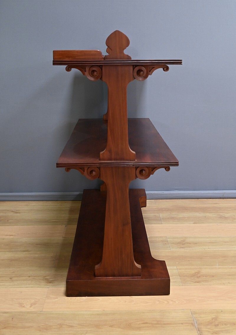 Furniture Victorian Mahogany Serving Trolley, England – Part 2 Of The 19th Century photo