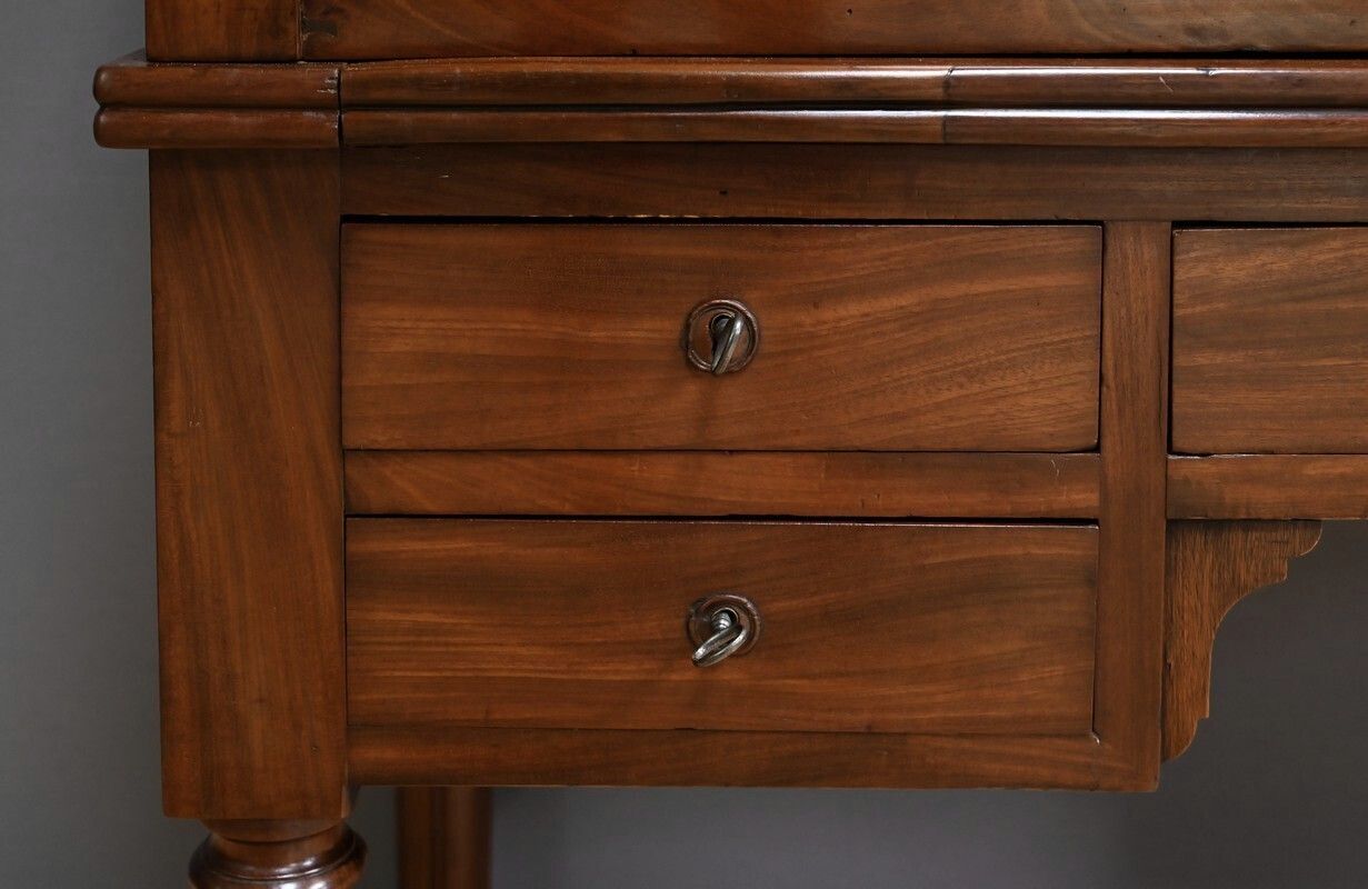 Mahogany Cylinder Desk, Restoration Period – Part 1 Of The 19th Century photo buy