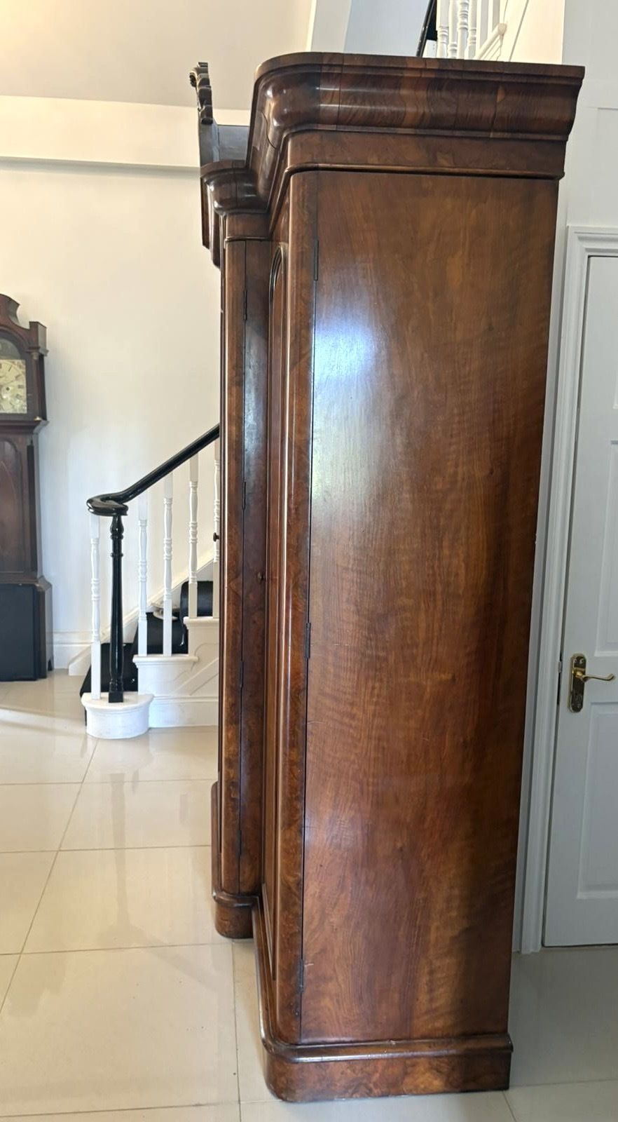 Outstanding Quality Large Antique 19th Century Burr Walnut Wardrobe photo Furniture