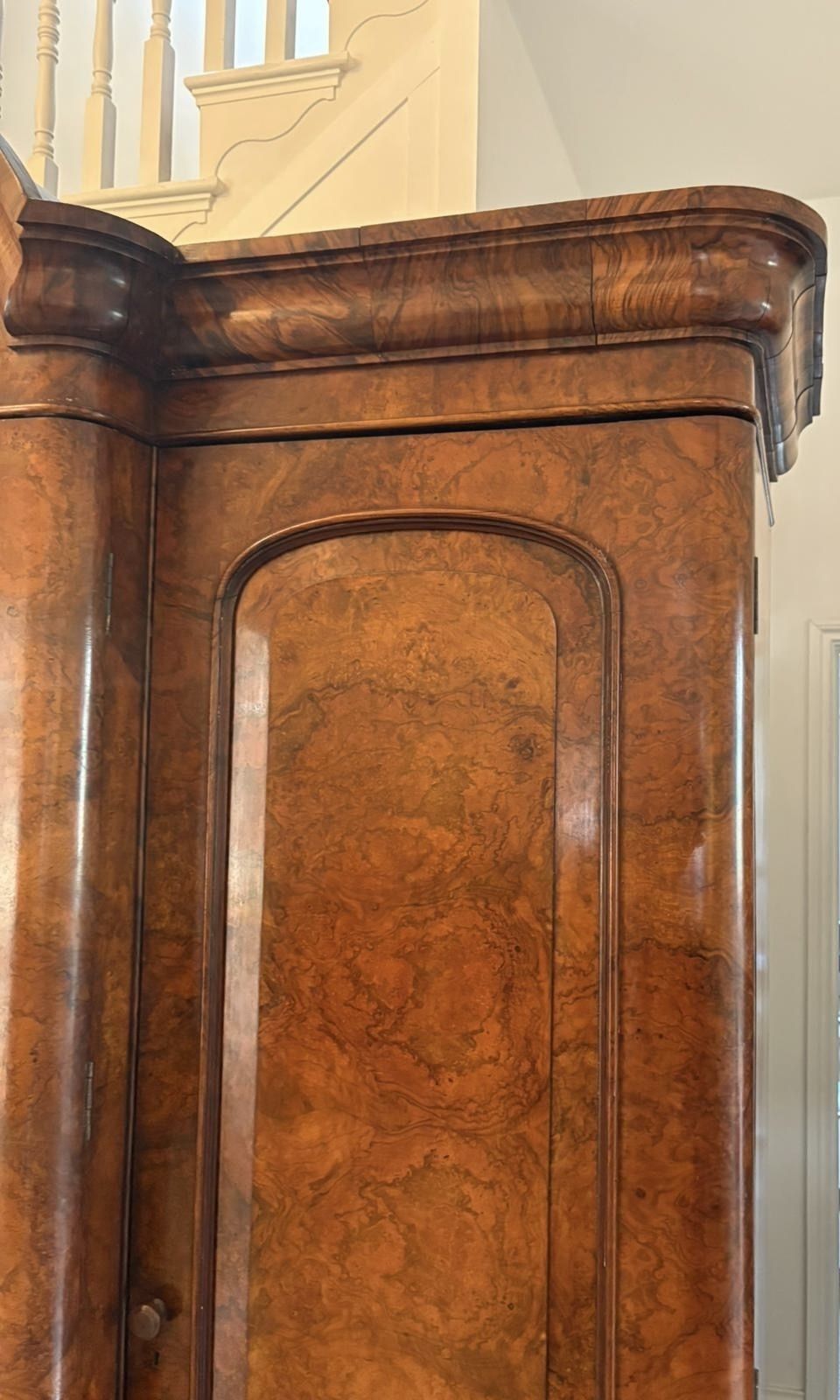 Outstanding Quality Large Antique 19th Century Burr Walnut Wardrobe photo vinterior
