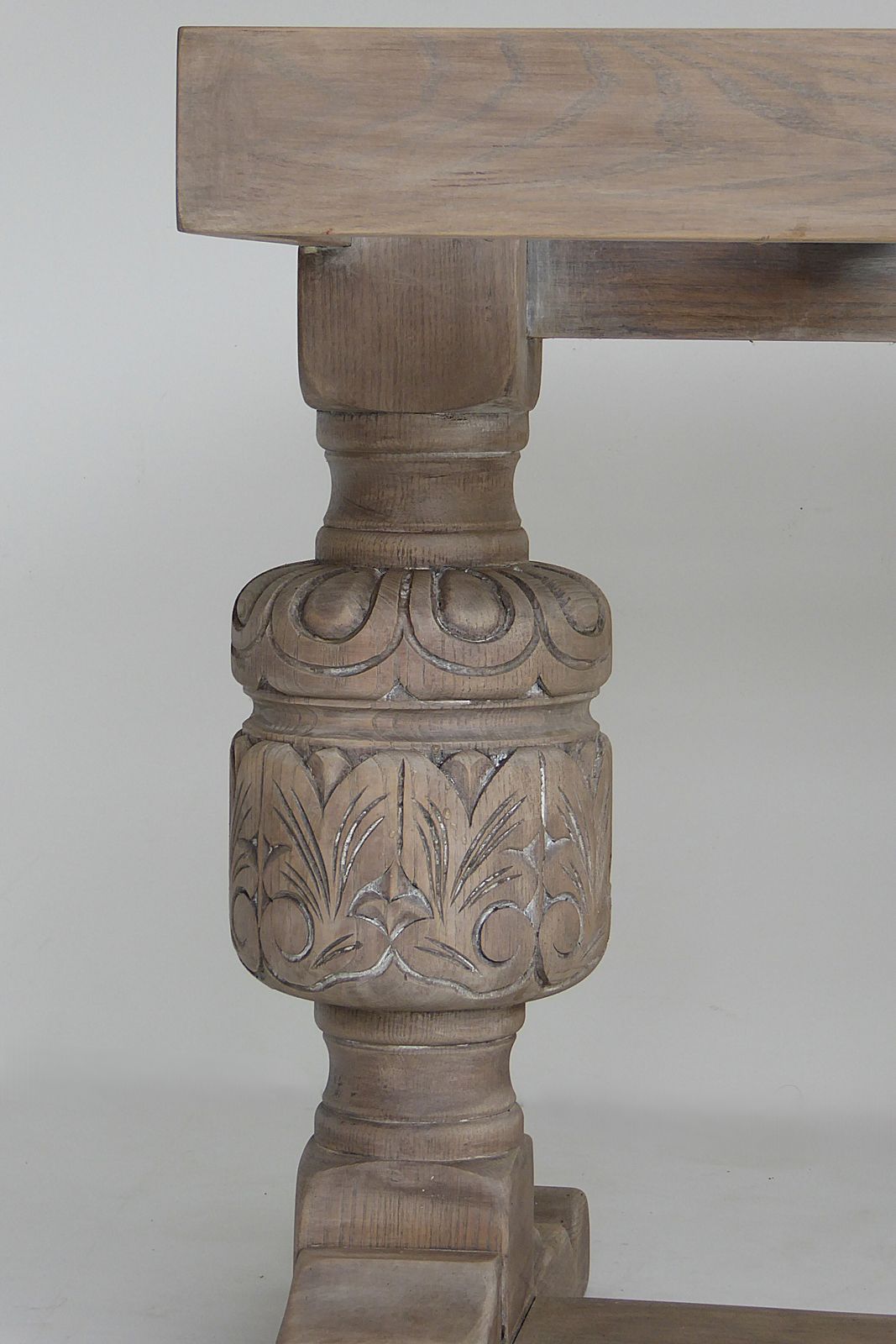 Antique Extending Weathered  Solid Oak Refectory Kitchen Dining Table 227 X 92 X 79 And Six Chairs photo Furniture