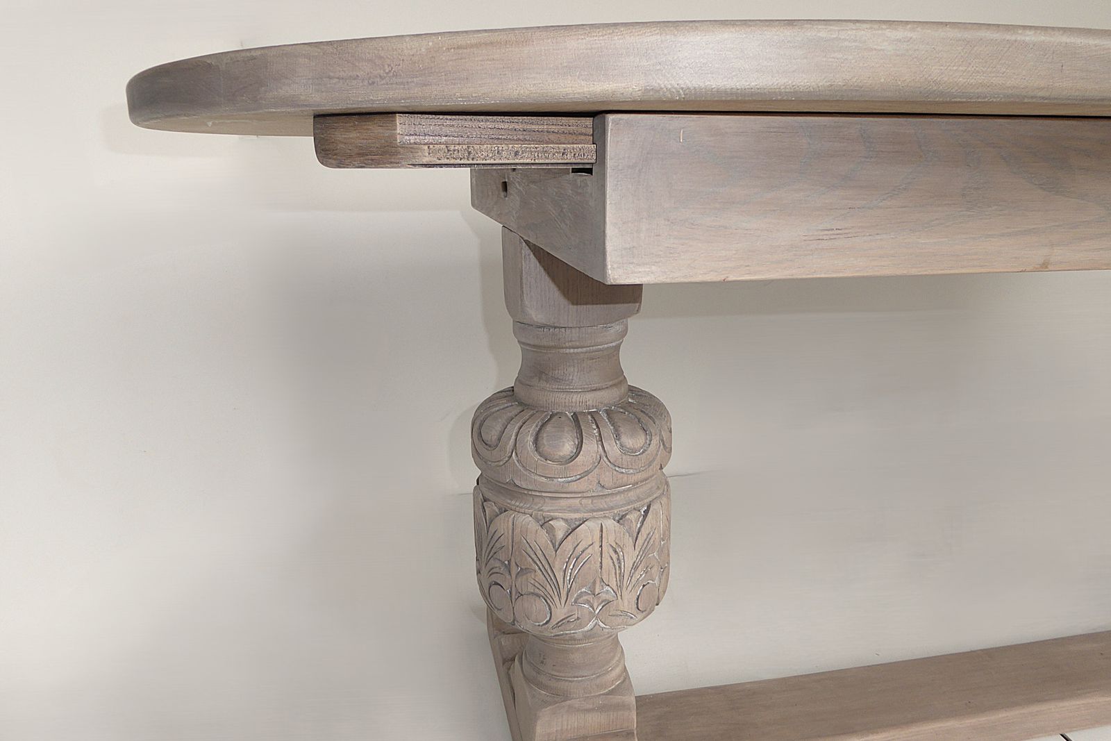 Antique Extending Weathered  Solid Oak Refectory Kitchen Dining Table 227 X 92 X 79 And Six Chairs photo vintage